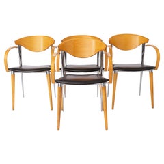 4 Vintage Chairs 1980s, by Capdell, Spain, Model: Paco, Stackable