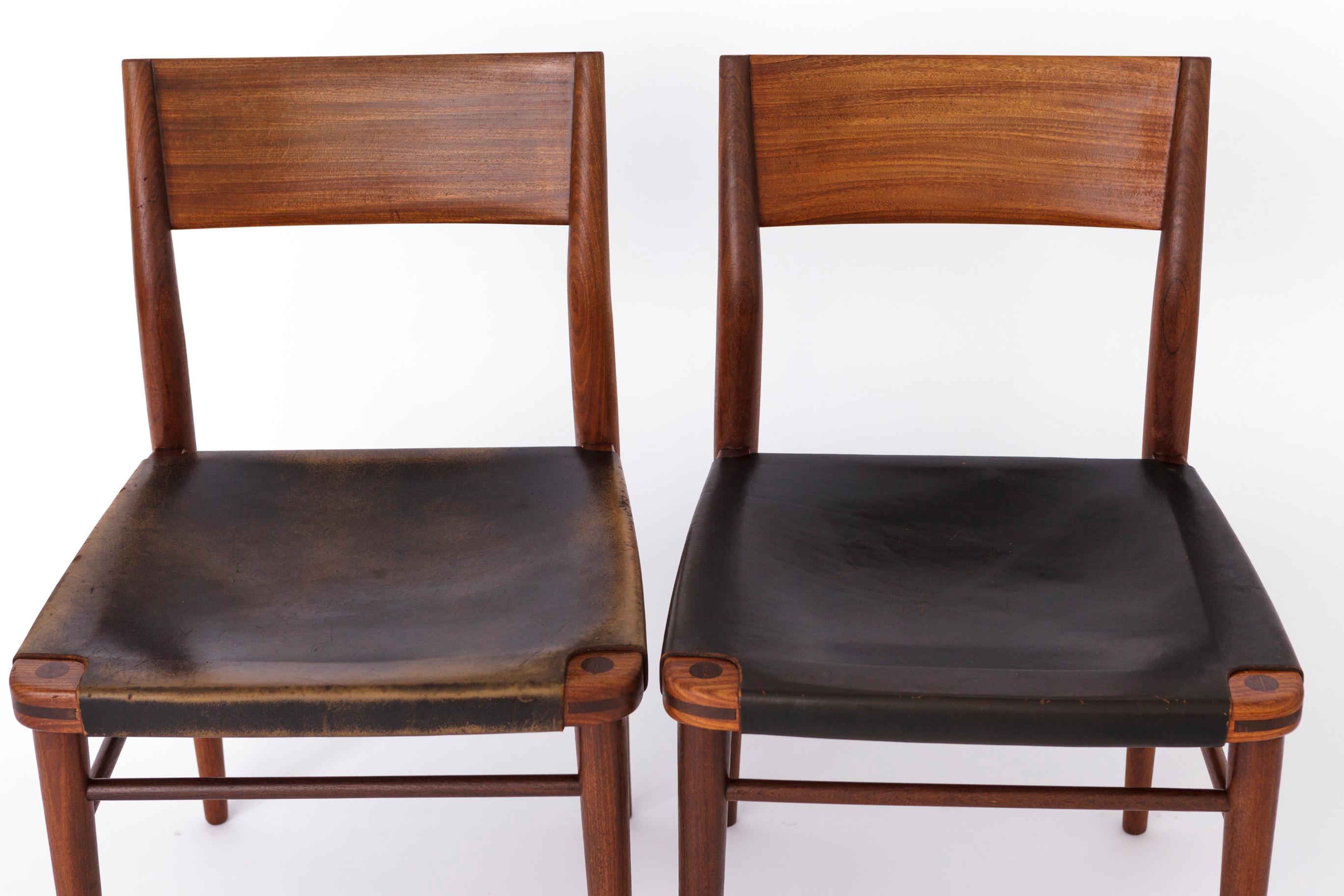 Mid-20th Century 4 Vintage Chairs by Georg Leowald for Wilkhahn, Germany, 1960s, Teak For Sale