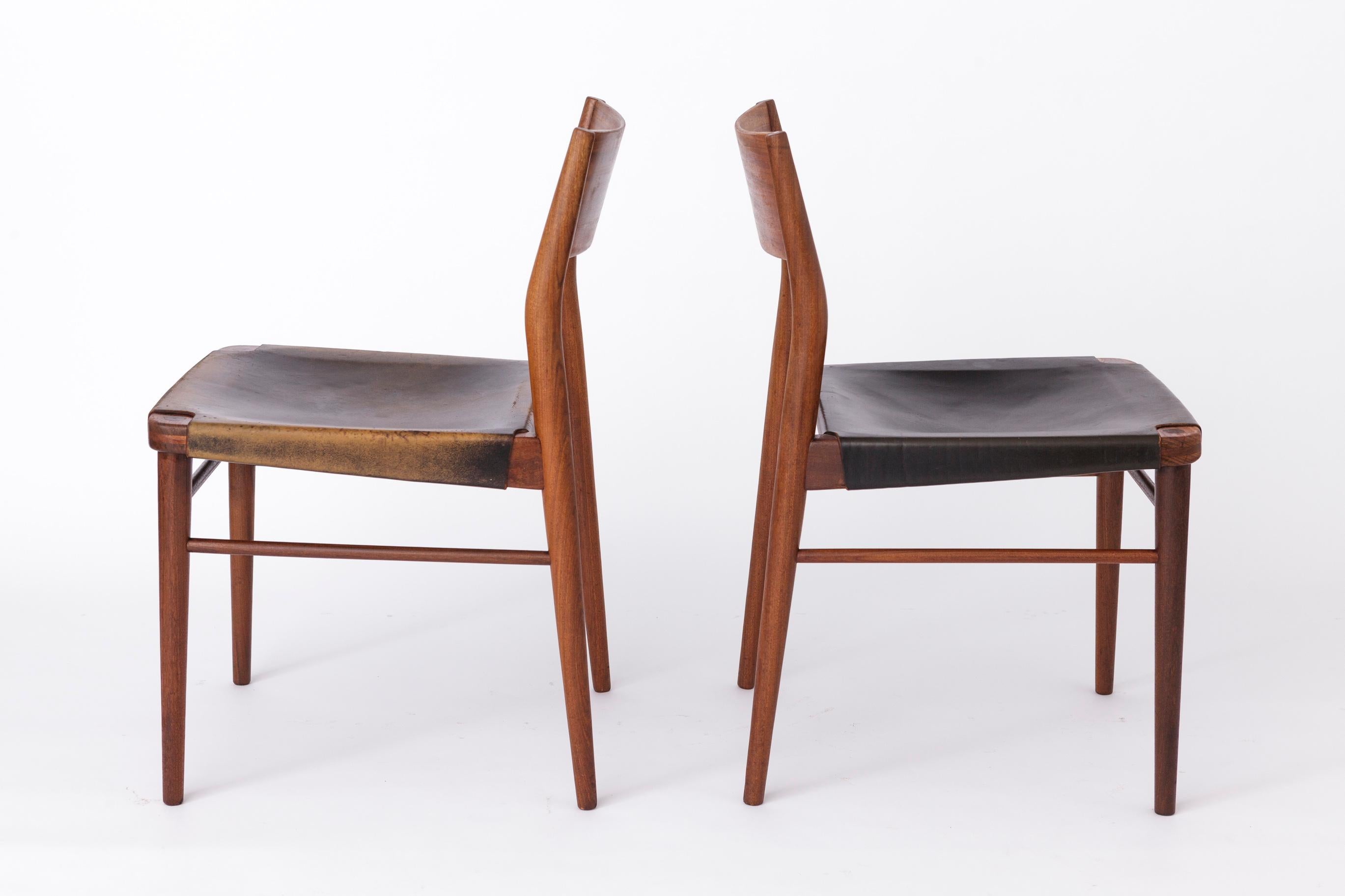 4 Vintage Chairs by Georg Leowald for Wilkhahn, Germany, 1960s, Teak For Sale 1