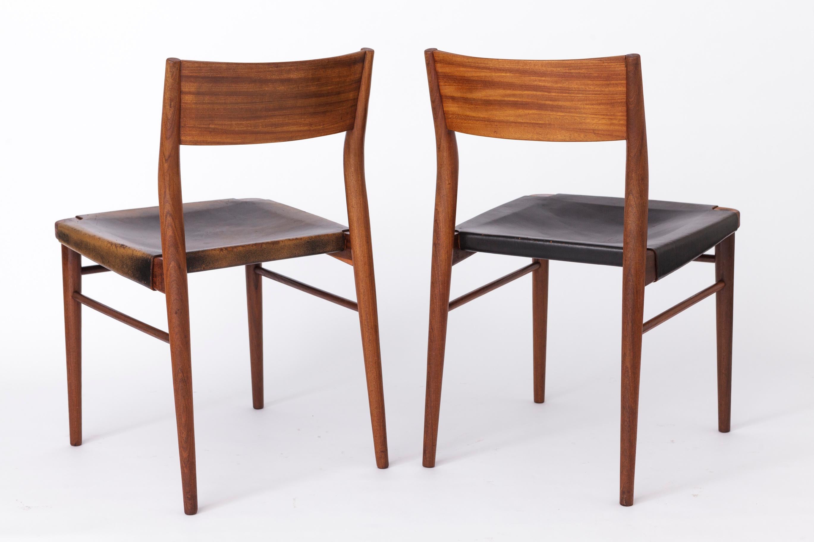 4 Vintage Chairs by Georg Leowald for Wilkhahn, Germany, 1960s, Teak For Sale 2