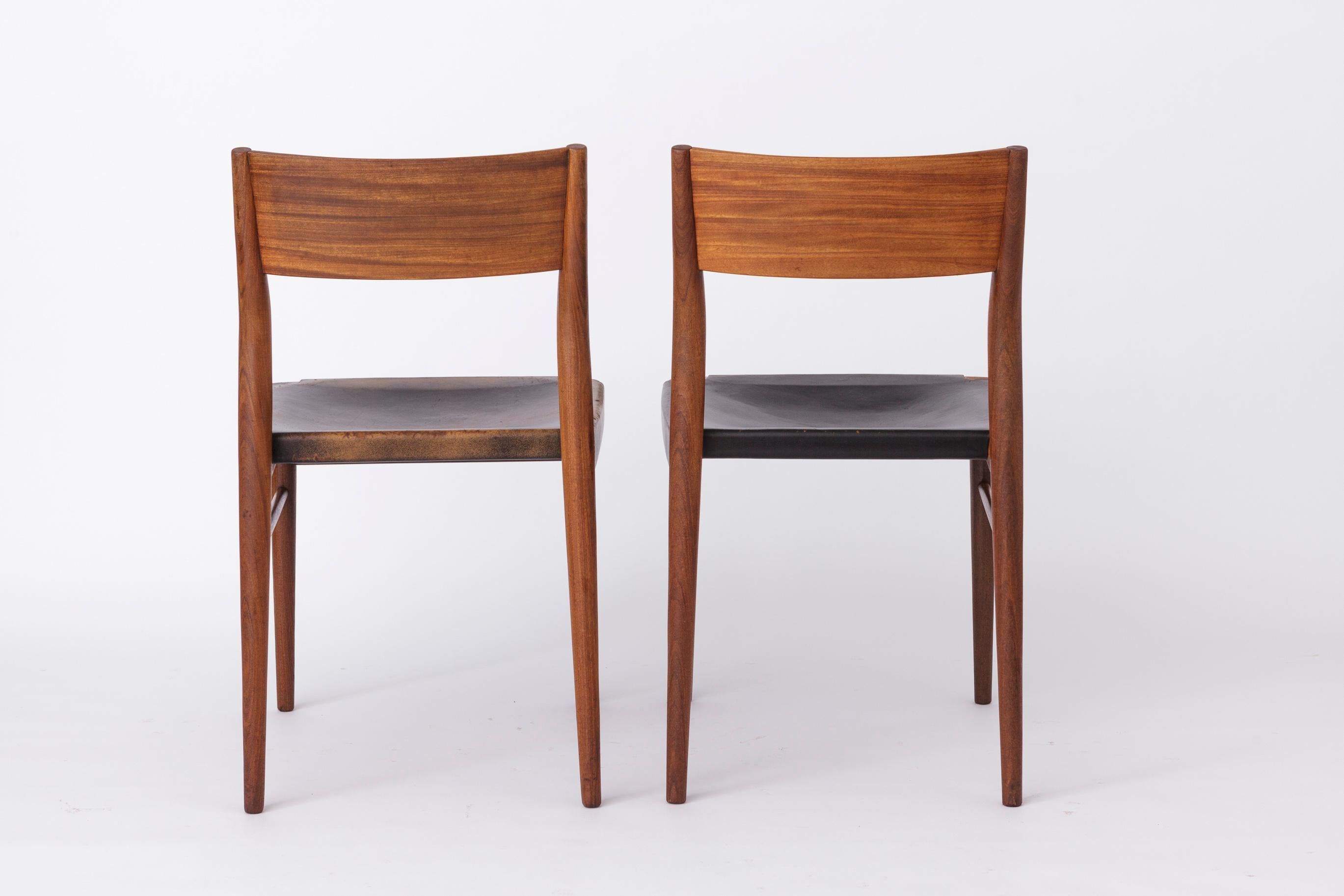 4 Vintage Chairs by Georg Leowald for Wilkhahn, Germany, 1960s, Teak For Sale 3