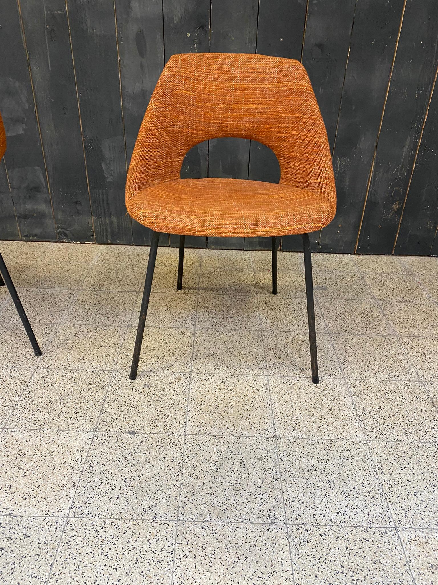 4 Vintage Chairs from the Reconstruction Period circa 1950 For Sale 2