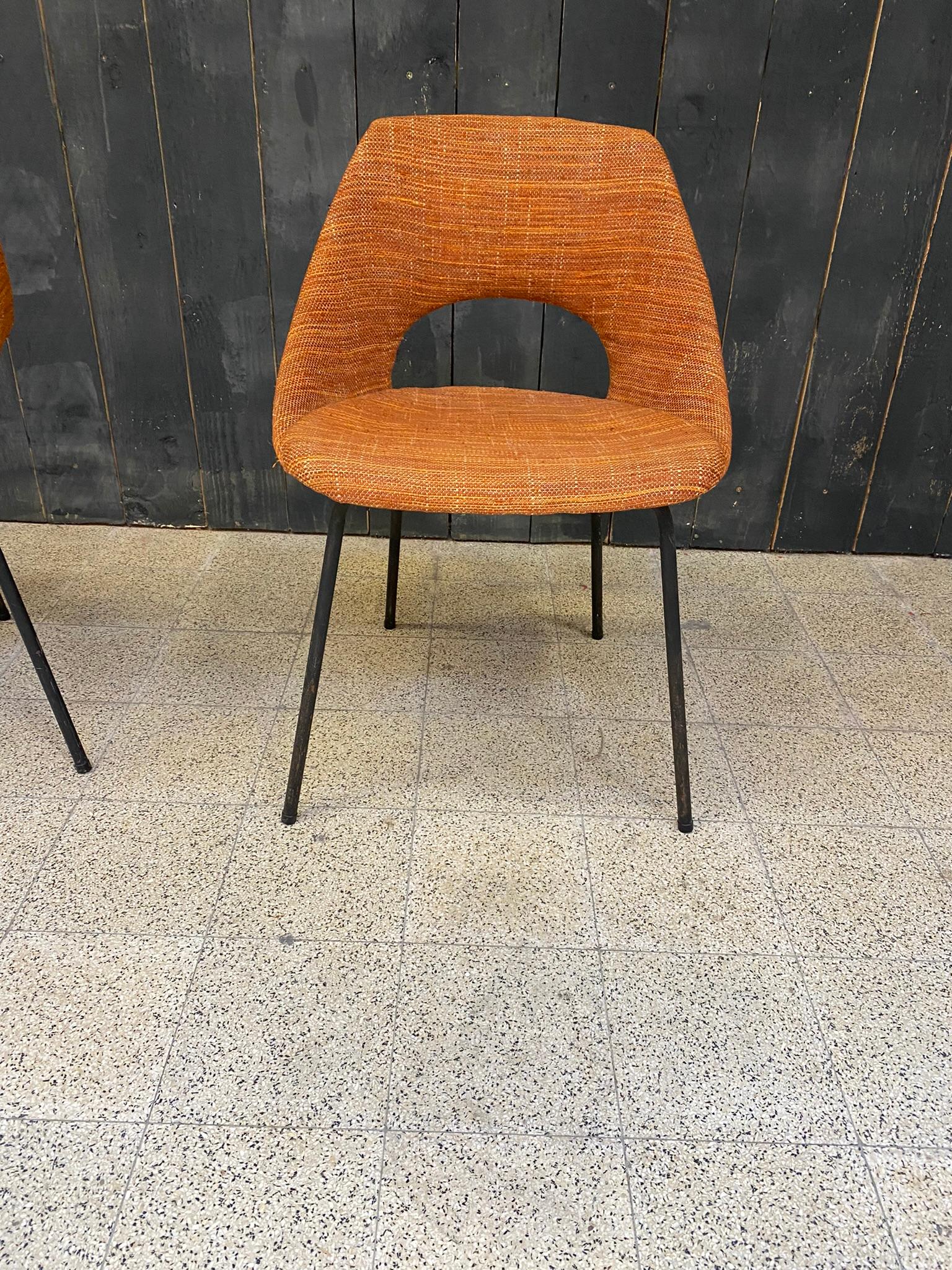 4 sedie vintage del periodo della ricostruzione, circa 1950 in vendita 2