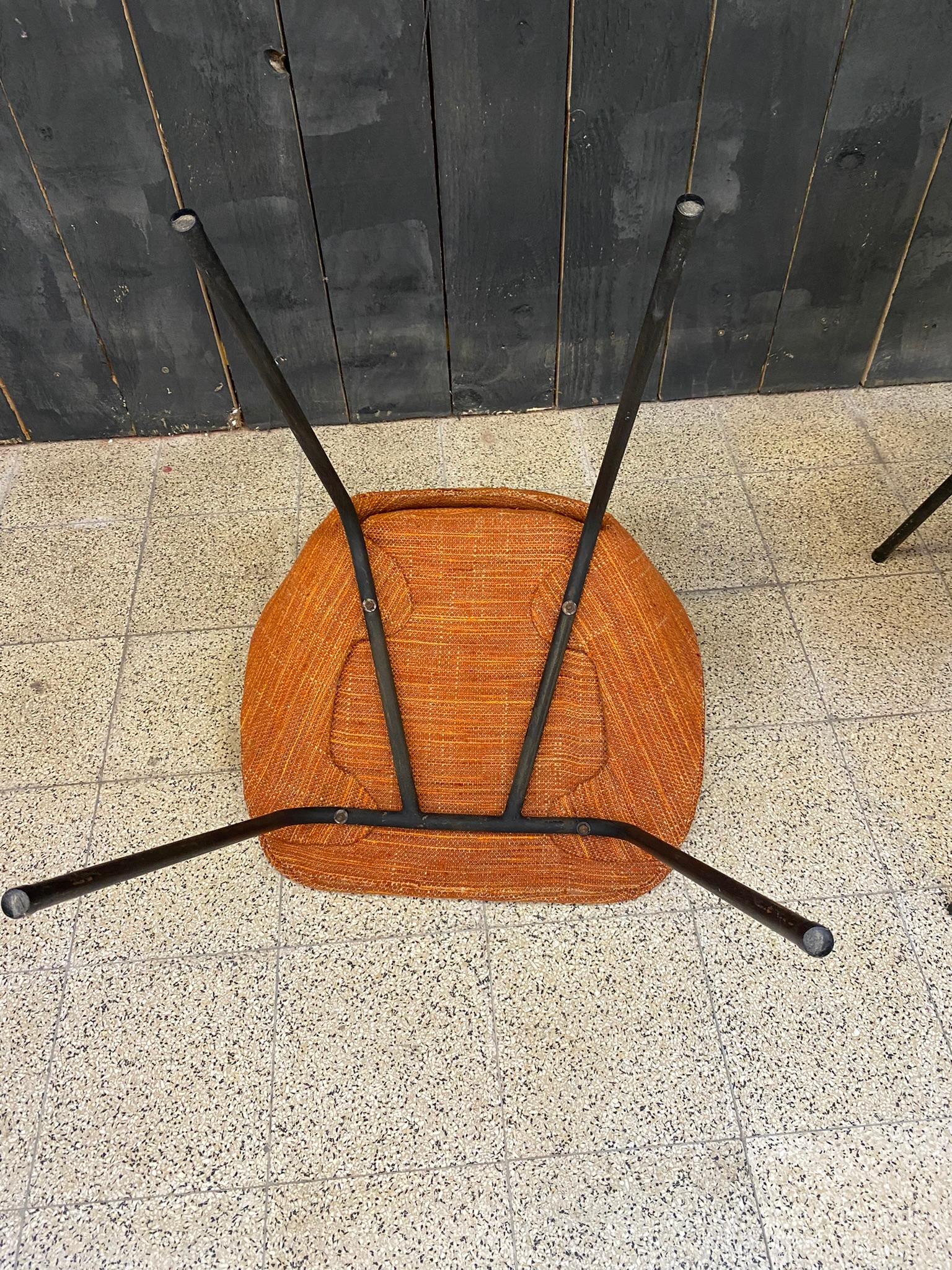 4 Vintage-Stühle aus der Rekonstruktionszeit um 1950 im Angebot 4
