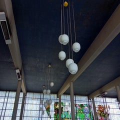 4 Vintage Chandeliers by Philips from a Modernist Church, Netherlands, 1960's