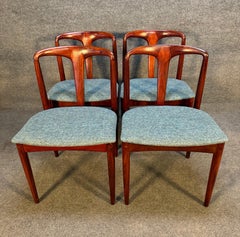 4 Vintage Danish Mid Century Modern Rosewood "Julianne" Dining Chairs