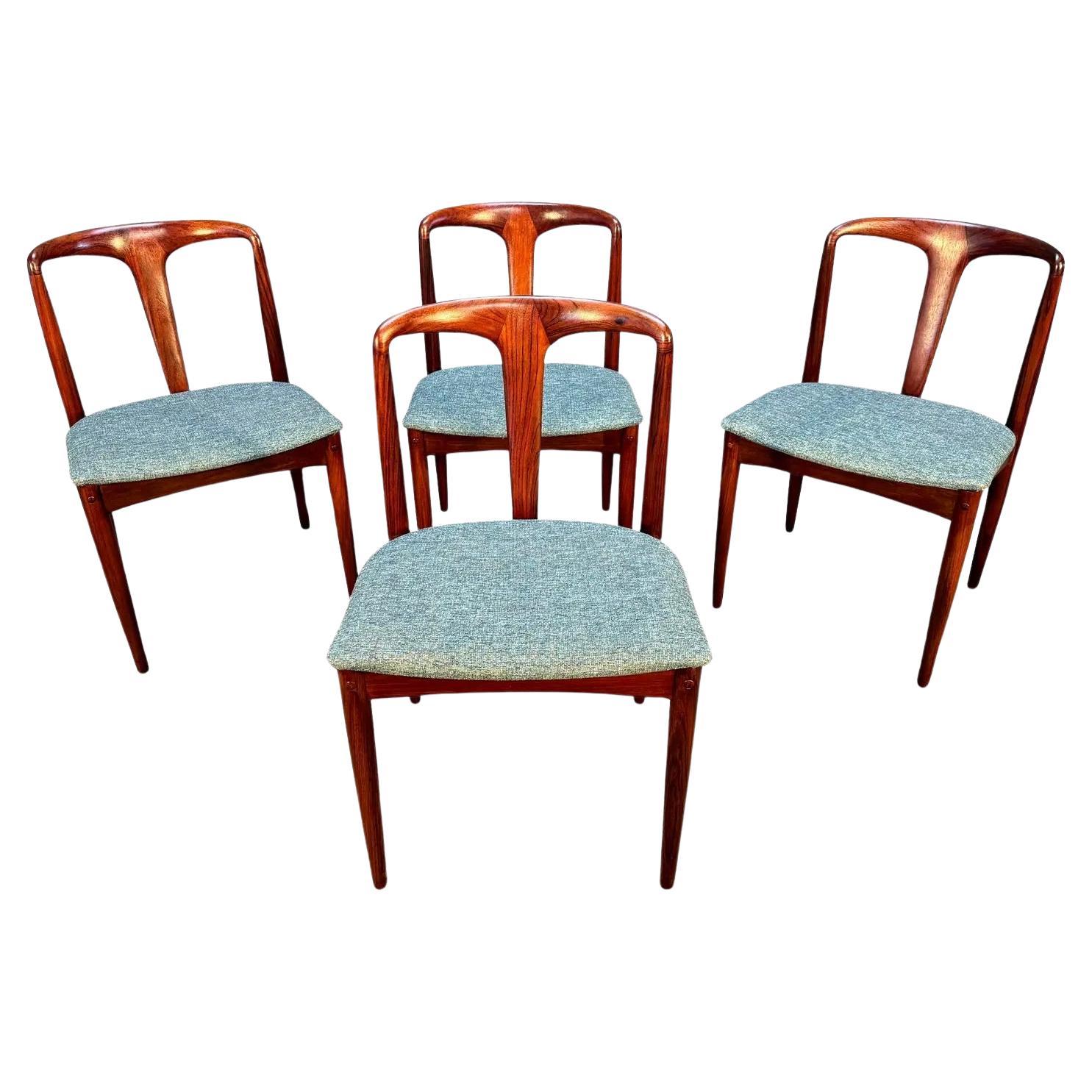 4 Vintage Danish Mid Century Modern Rosewood "Julianne" Dining Chairs