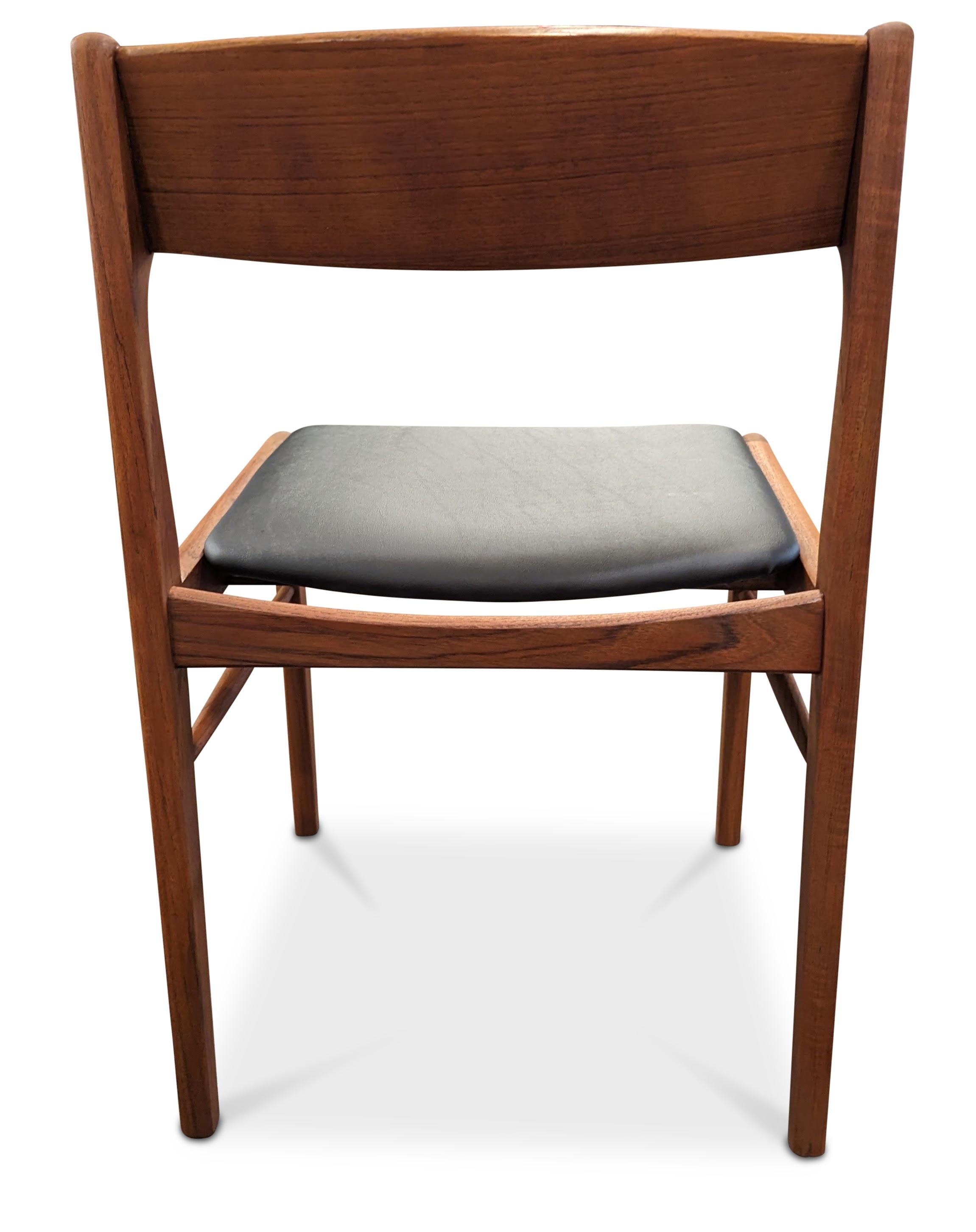 4 Vintage Danish Mid Century Teak Dining Chairs - 072307 1