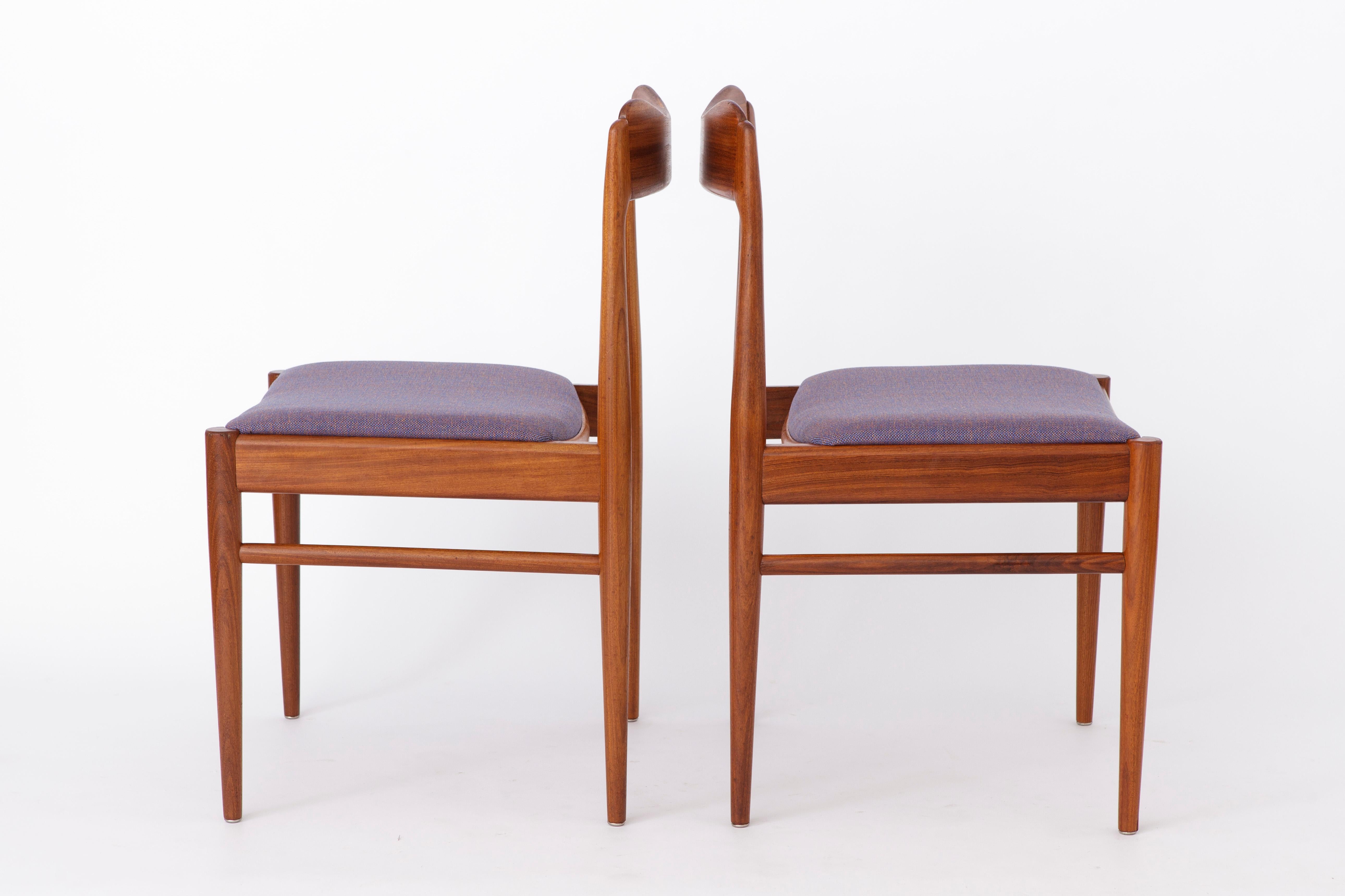 Mid-Century Modern 4 Vintage Dining Chairs 1960s Danish For Sale