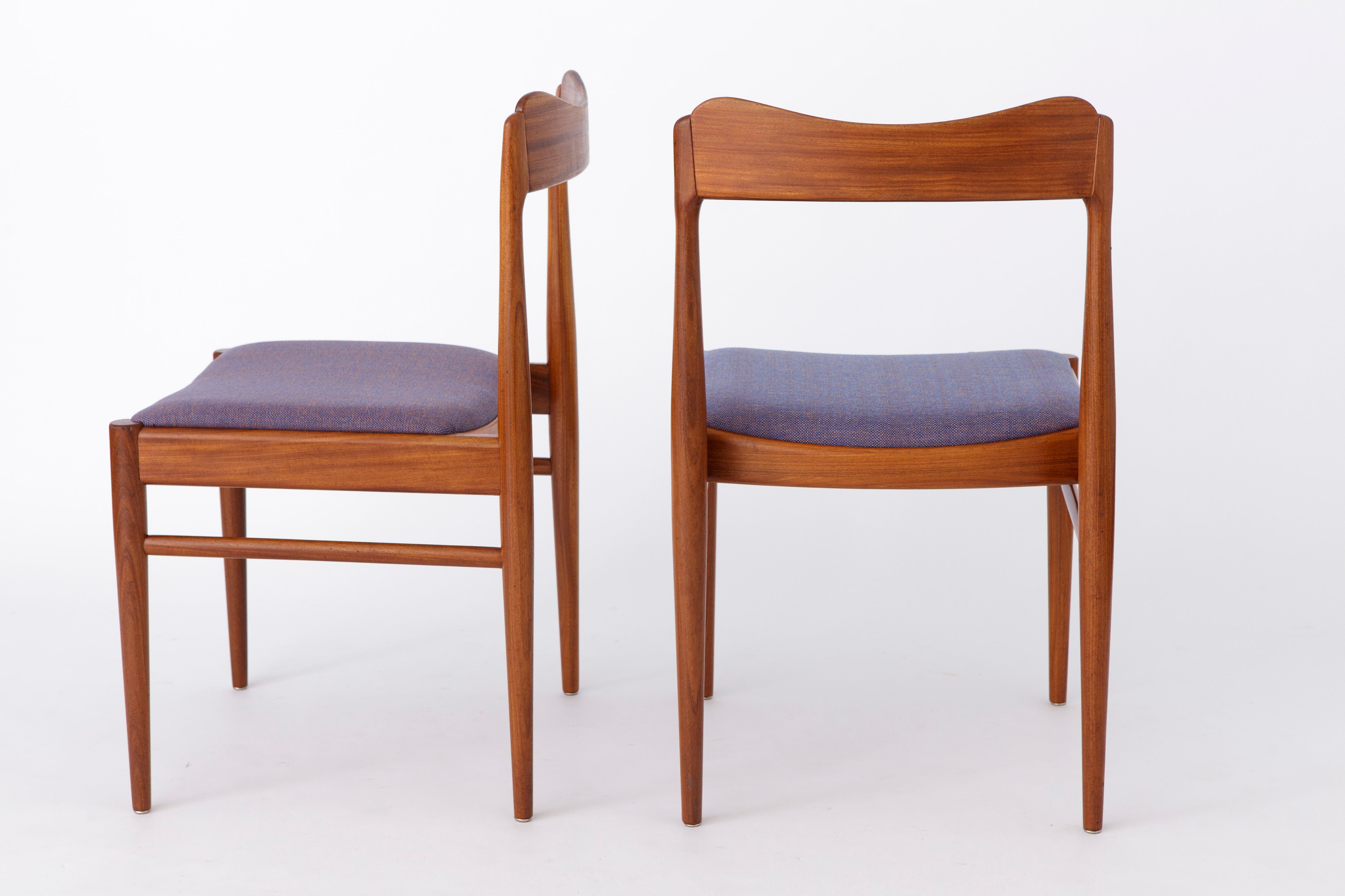 Teak 4 Vintage Dining Chairs 1960s Danish For Sale