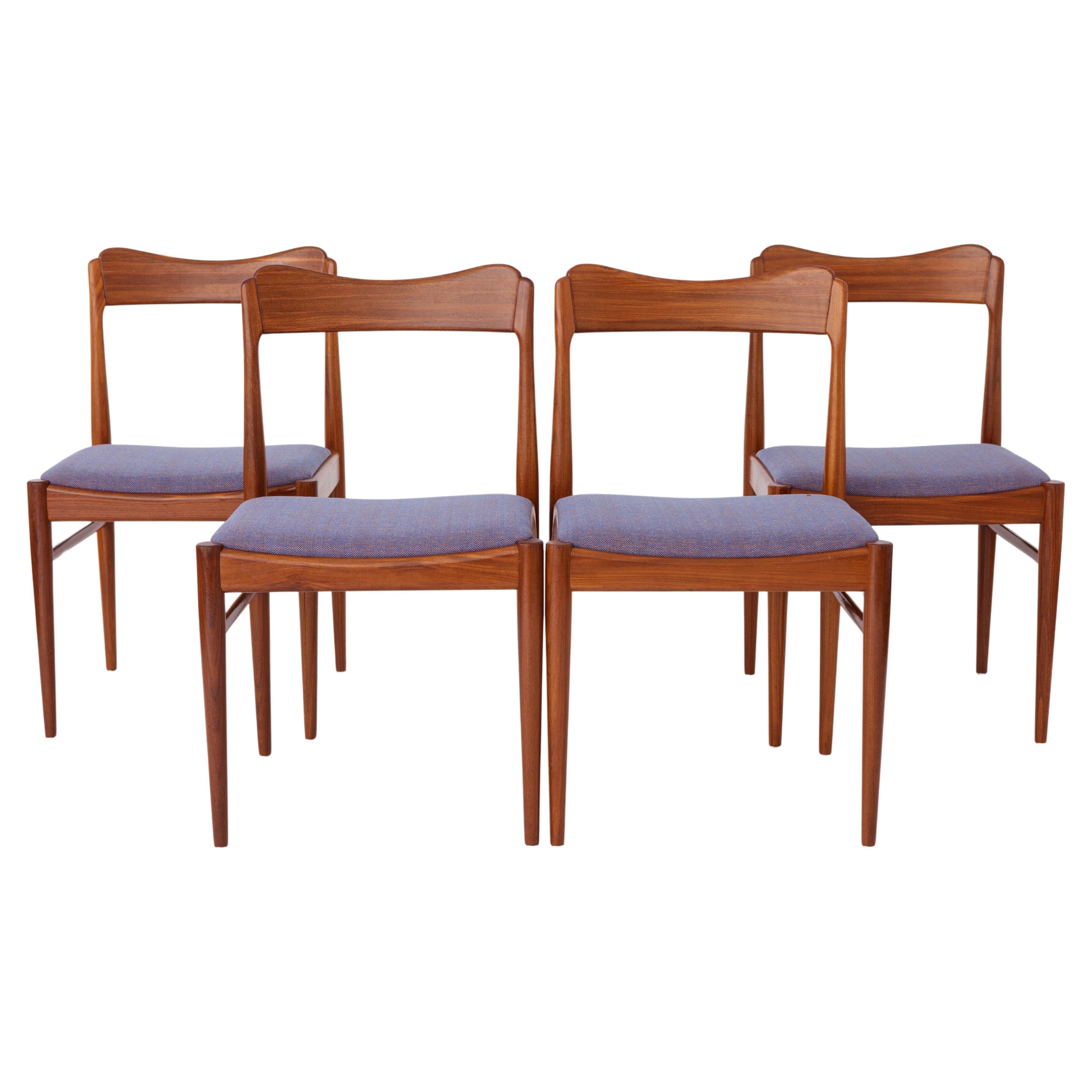 4 Vintage Dining Chairs 1960s Danish For Sale