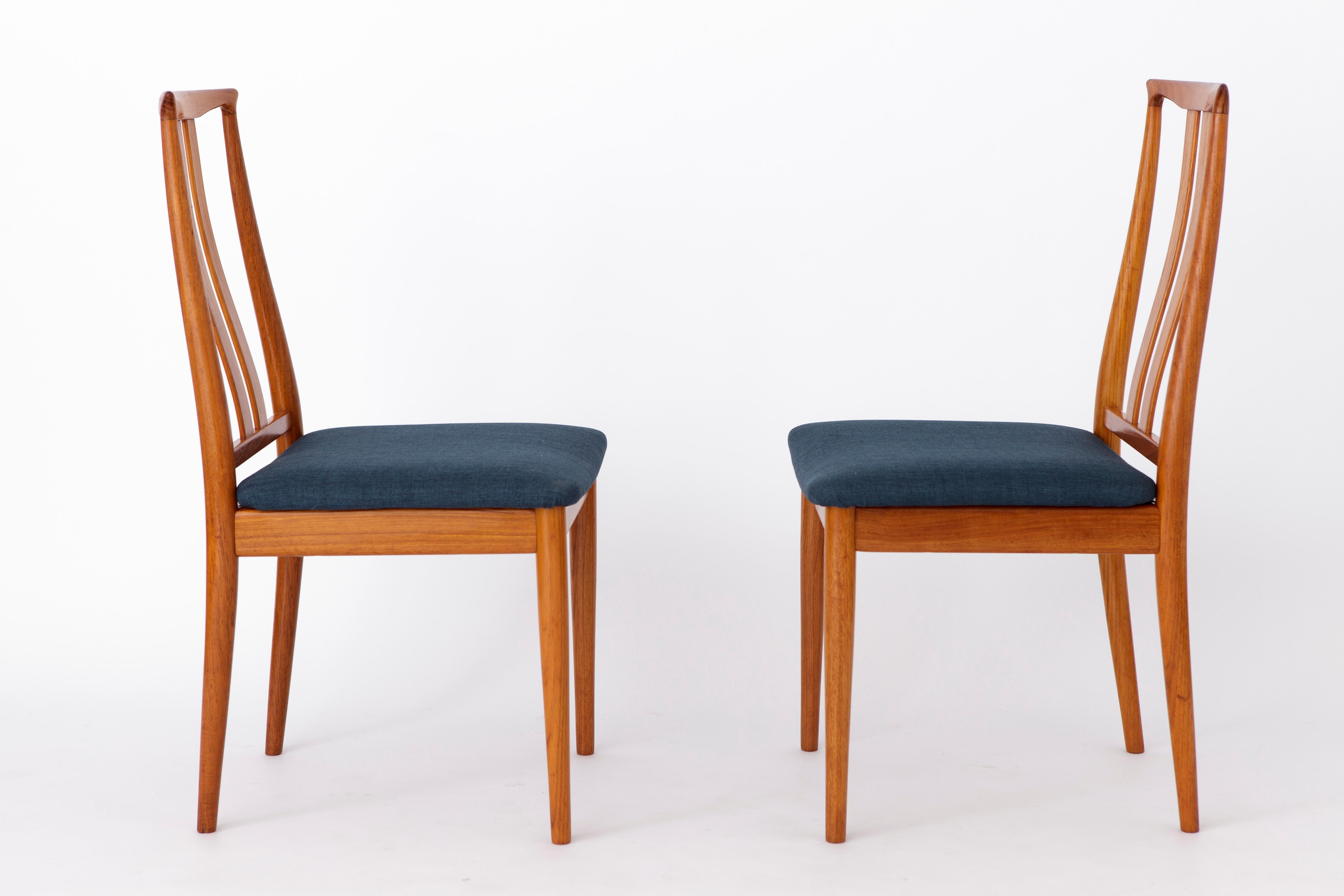 Polished 4 Vintage Dining Chairs, 1960s, Danish, Teak For Sale