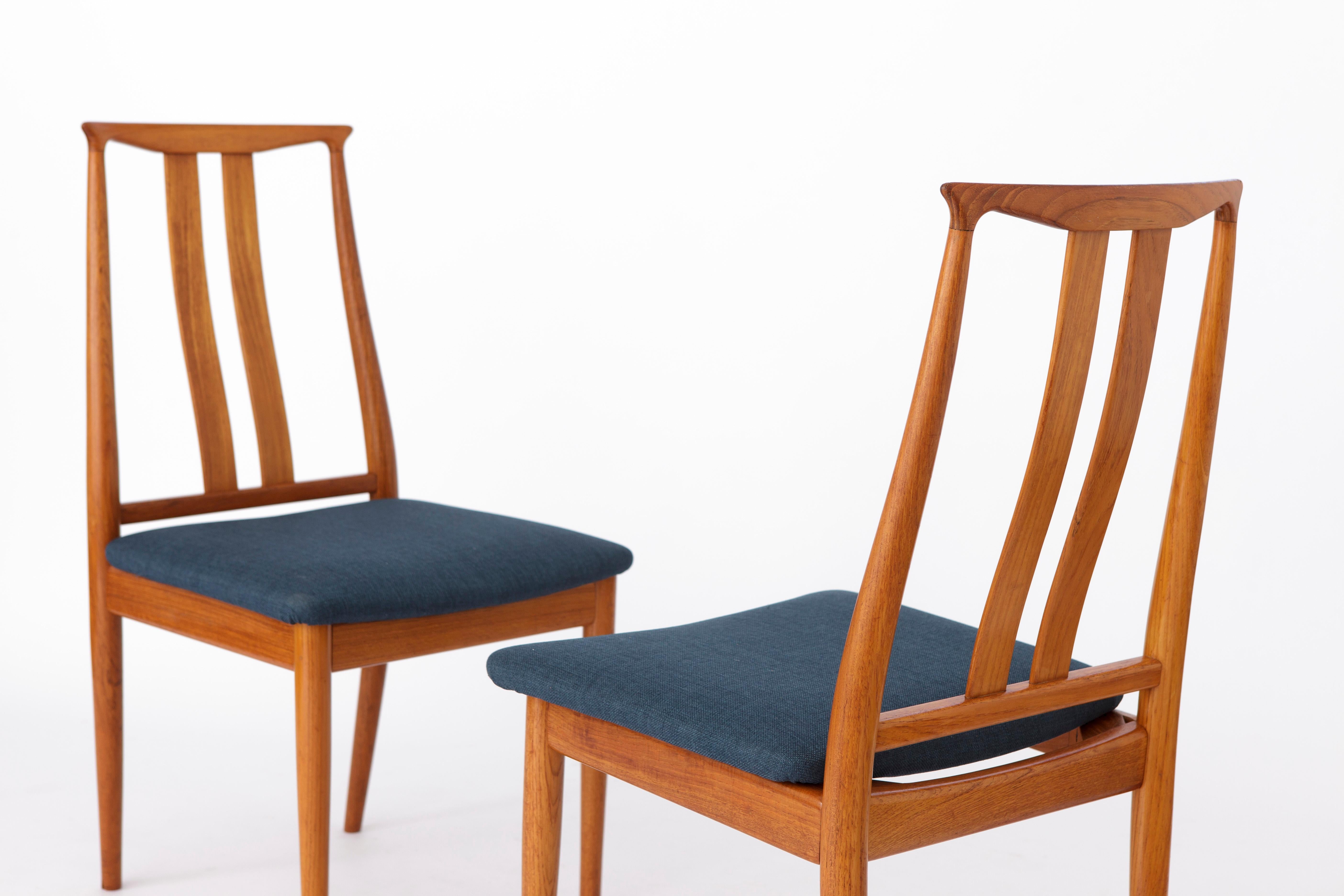 Mid-20th Century 4 Vintage Dining Chairs, 1960s, Danish, Teak For Sale