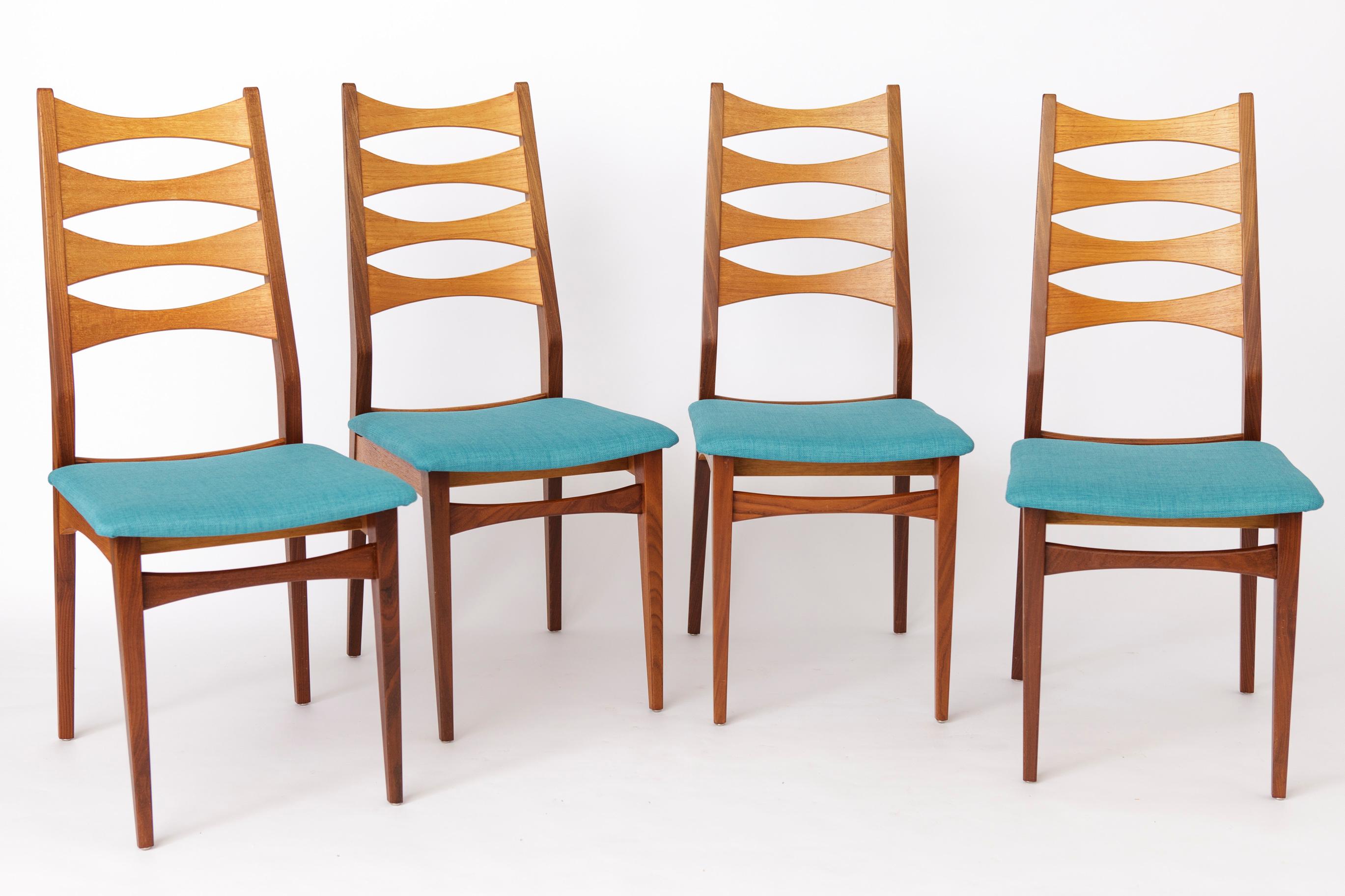 4 Vintage Dining Chairs 1960s - German Design For Sale 3