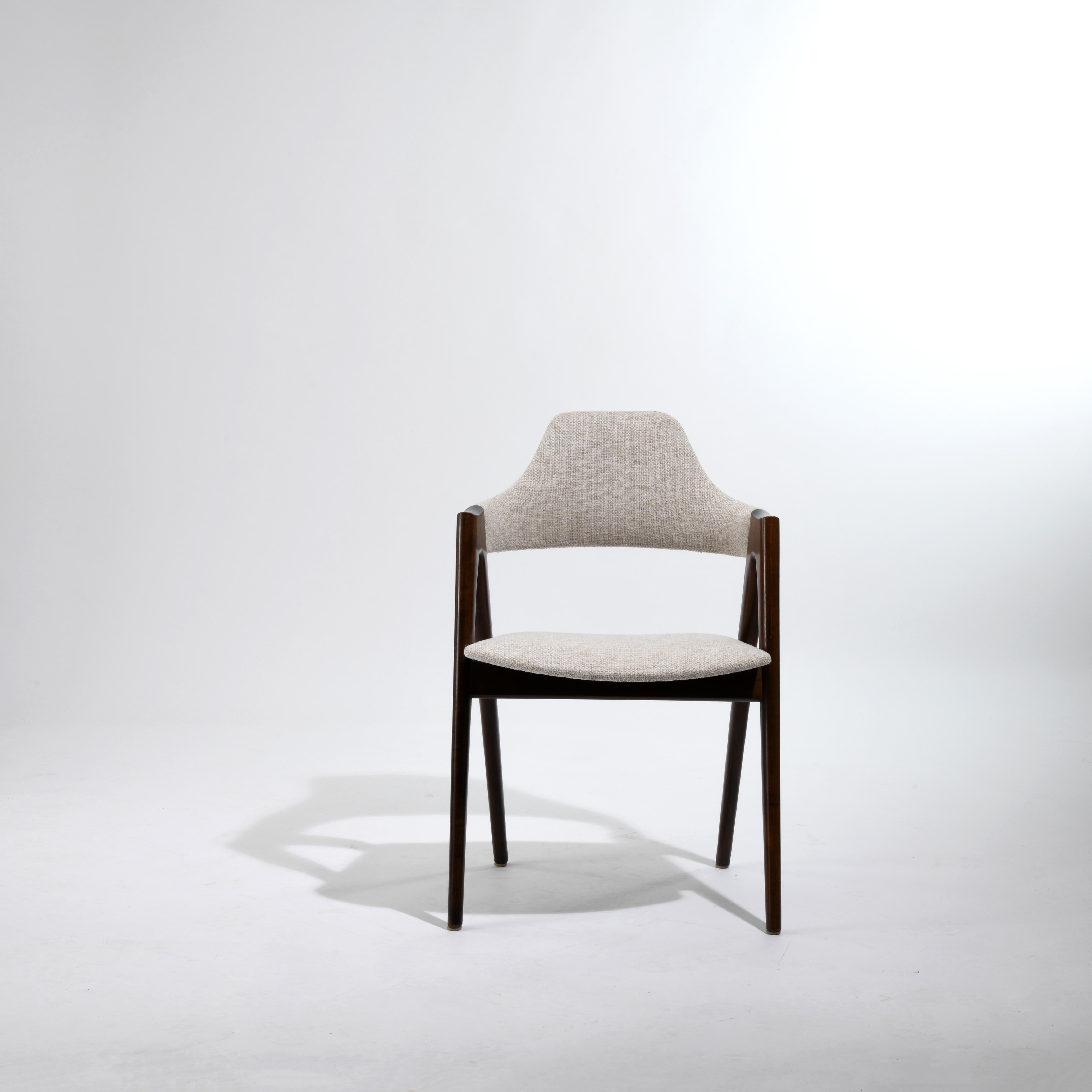 4 Vintage Dinning Teak Compas Chair Design Kai Kristiansen 3