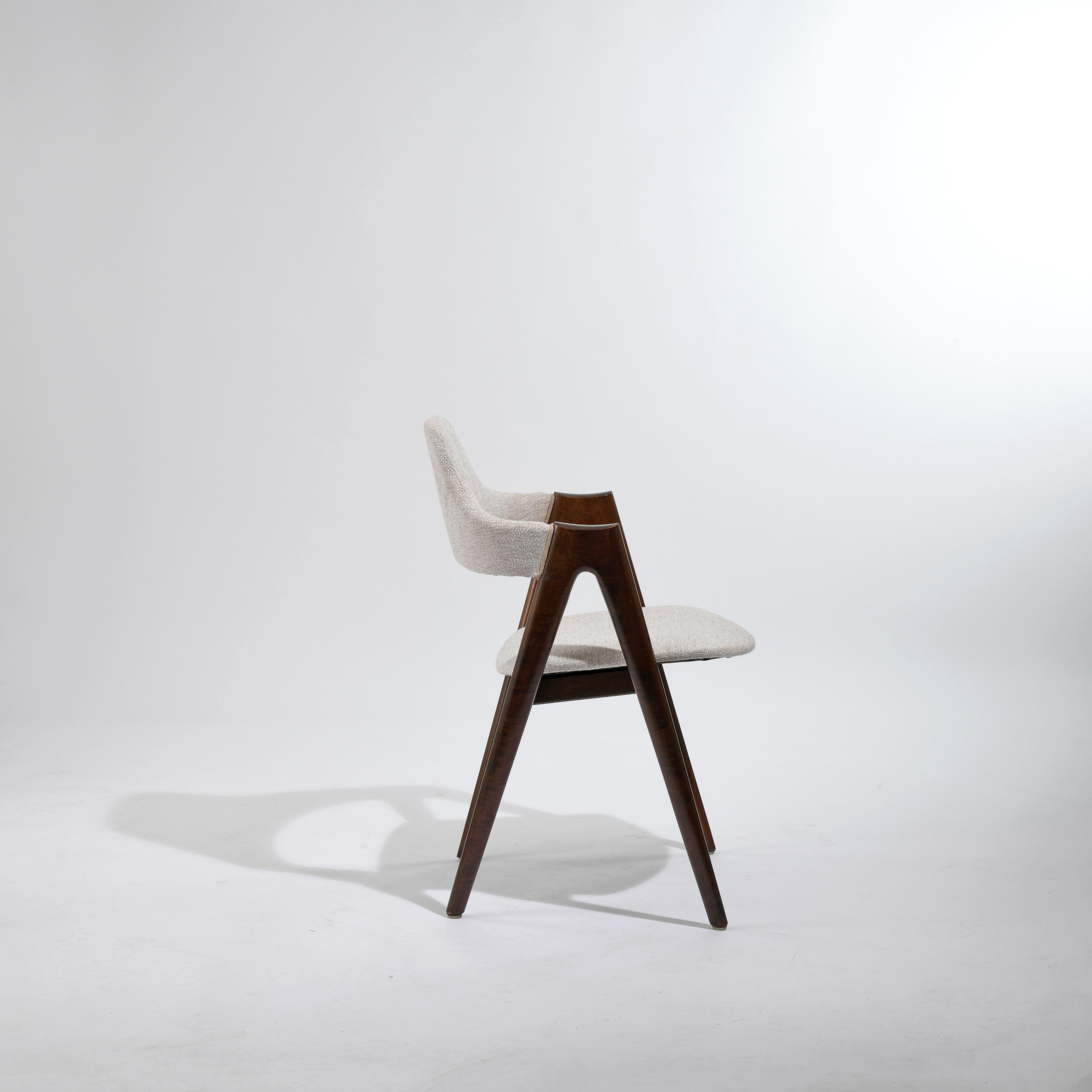 4 Vintage Dinning Teak Compas Chair Design Kai Kristiansen 1