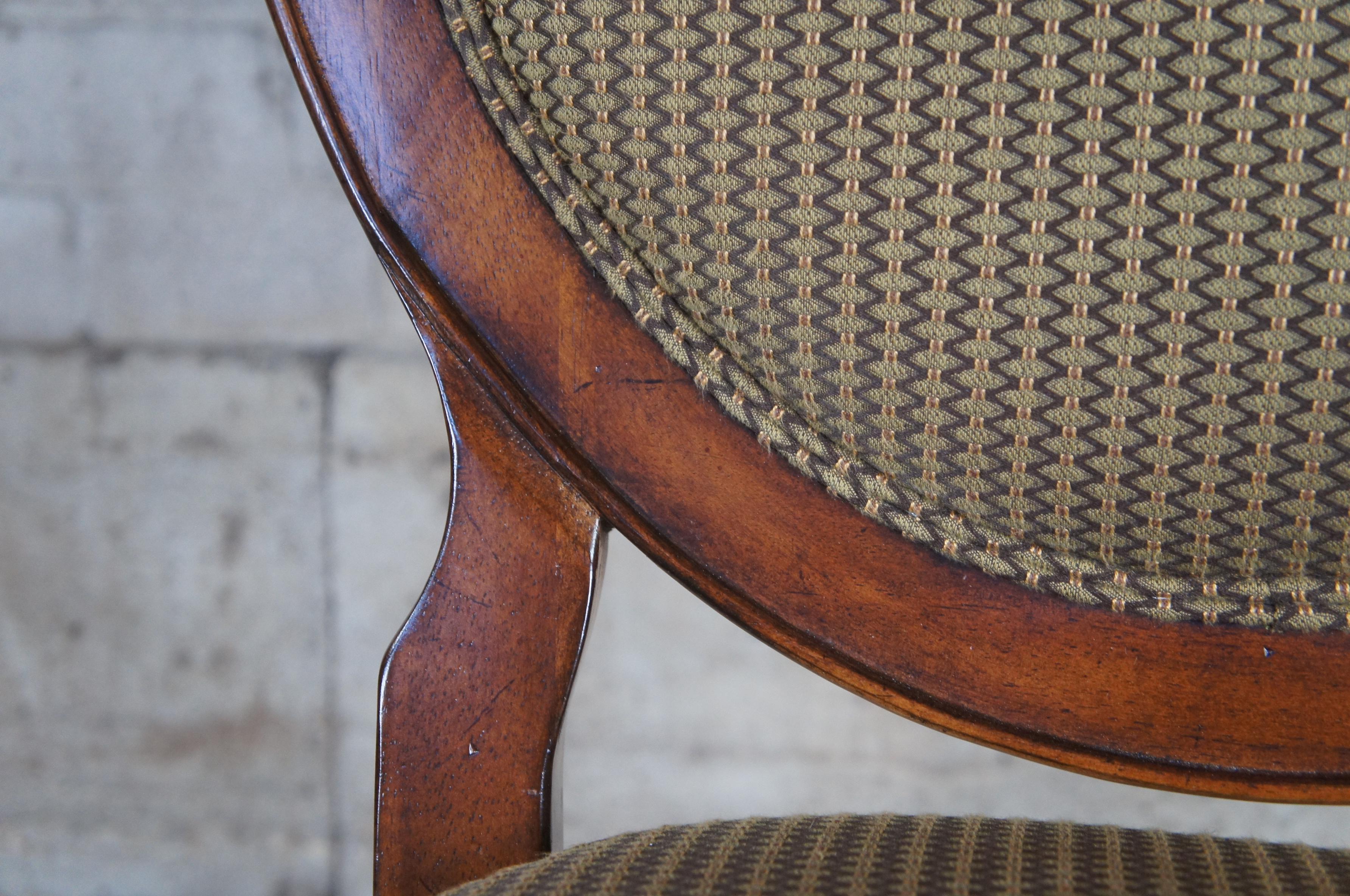 4 Vintage Drexel Heritage Louis XVI Wheelback Savoy Side Dining Chairs 689-751 2