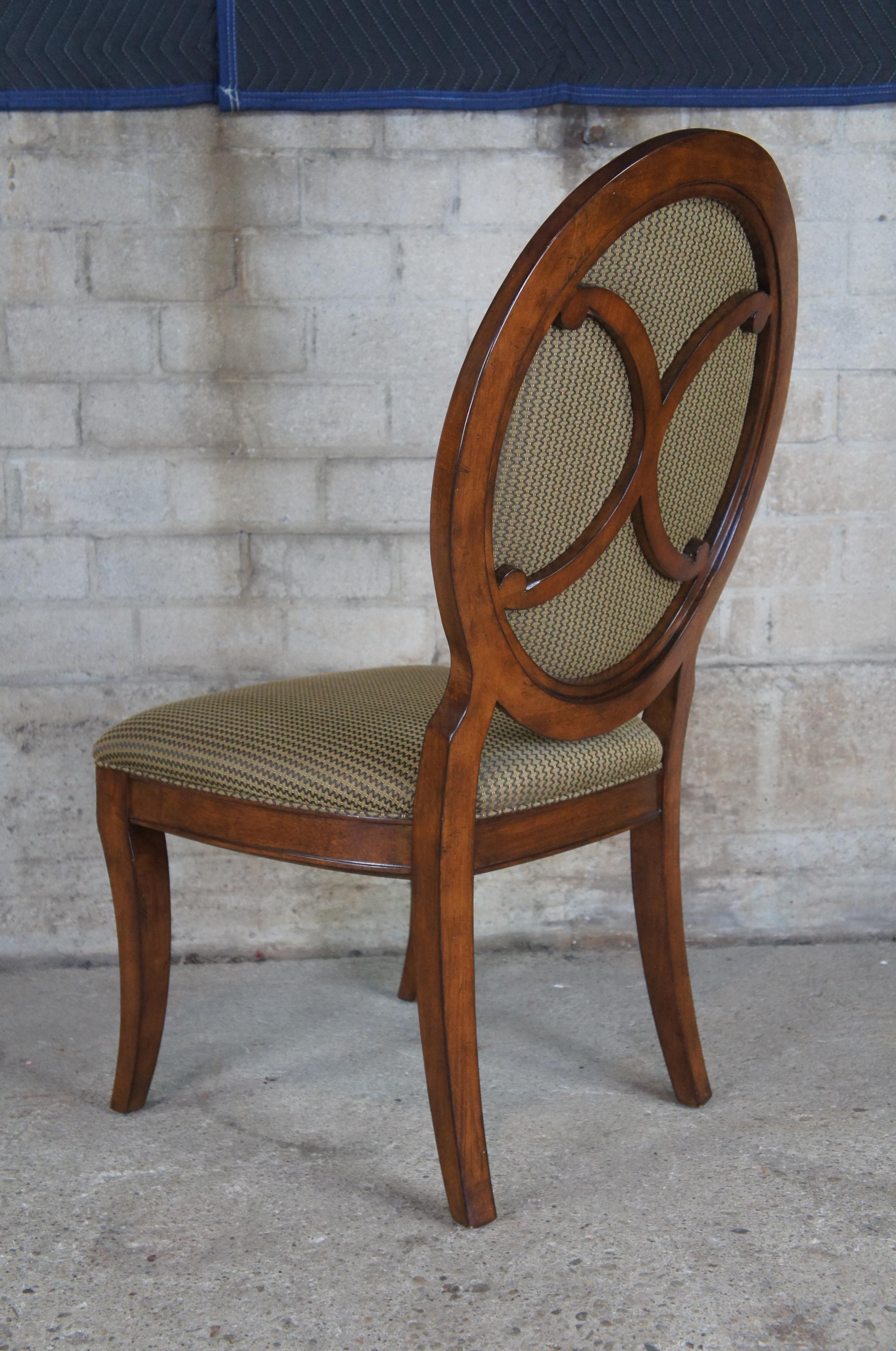 20th Century 4 Vintage Drexel Heritage Louis XVI Wheelback Savoy Side Dining Chairs 689-751