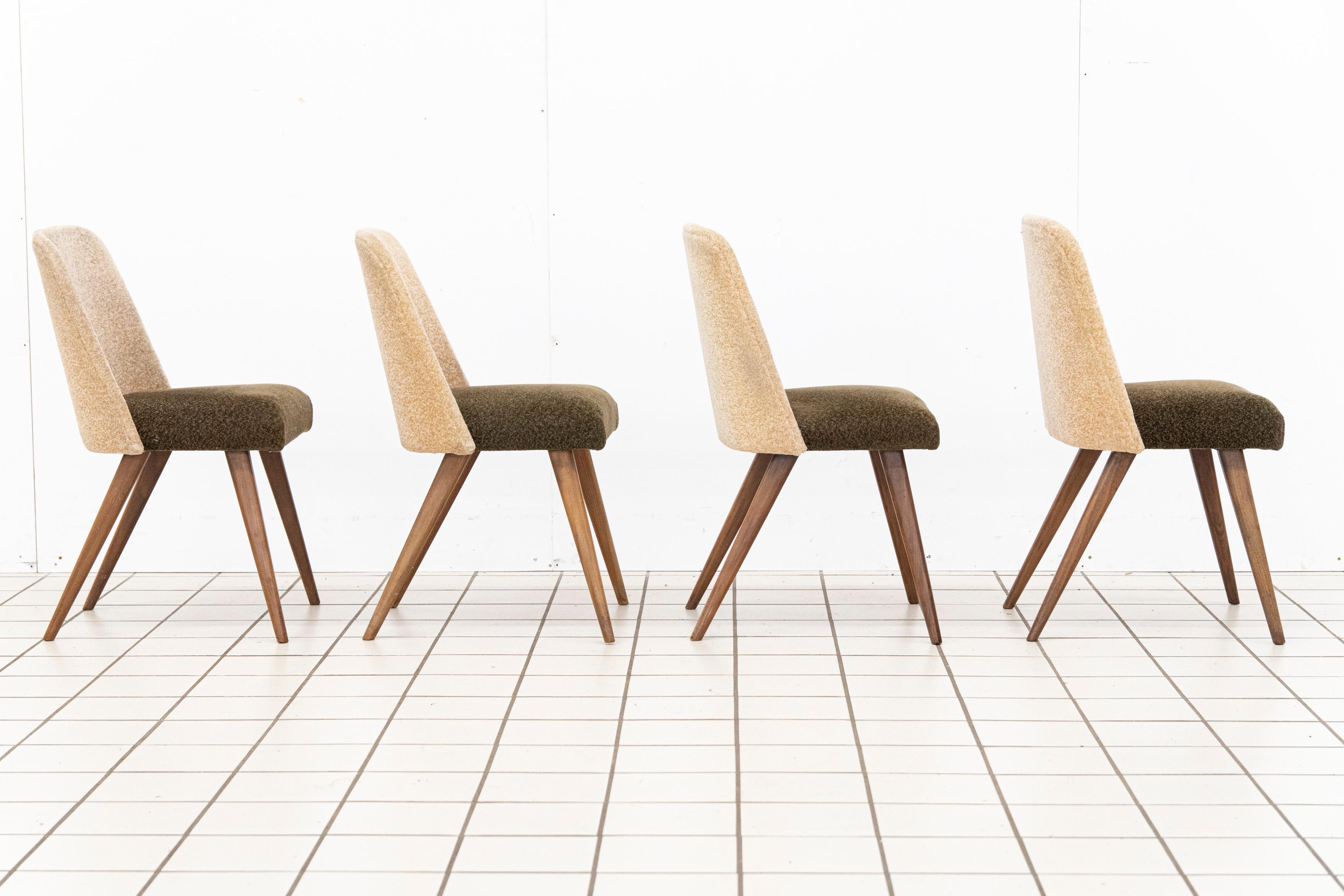 4 Vintage Duo-tone Dining Room Chairs For Sale 3