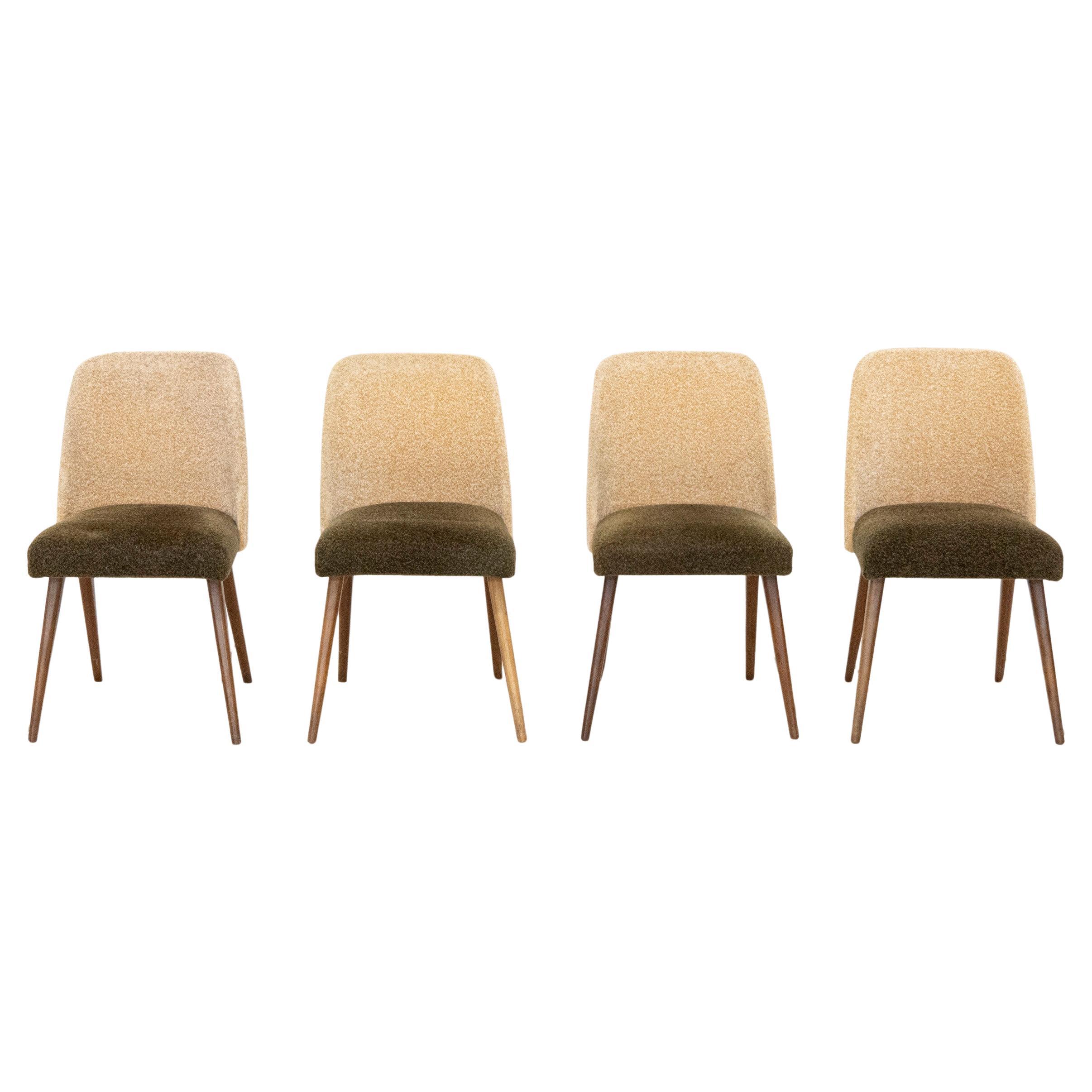 4 Vintage Duo-tone Dining Room Chairs