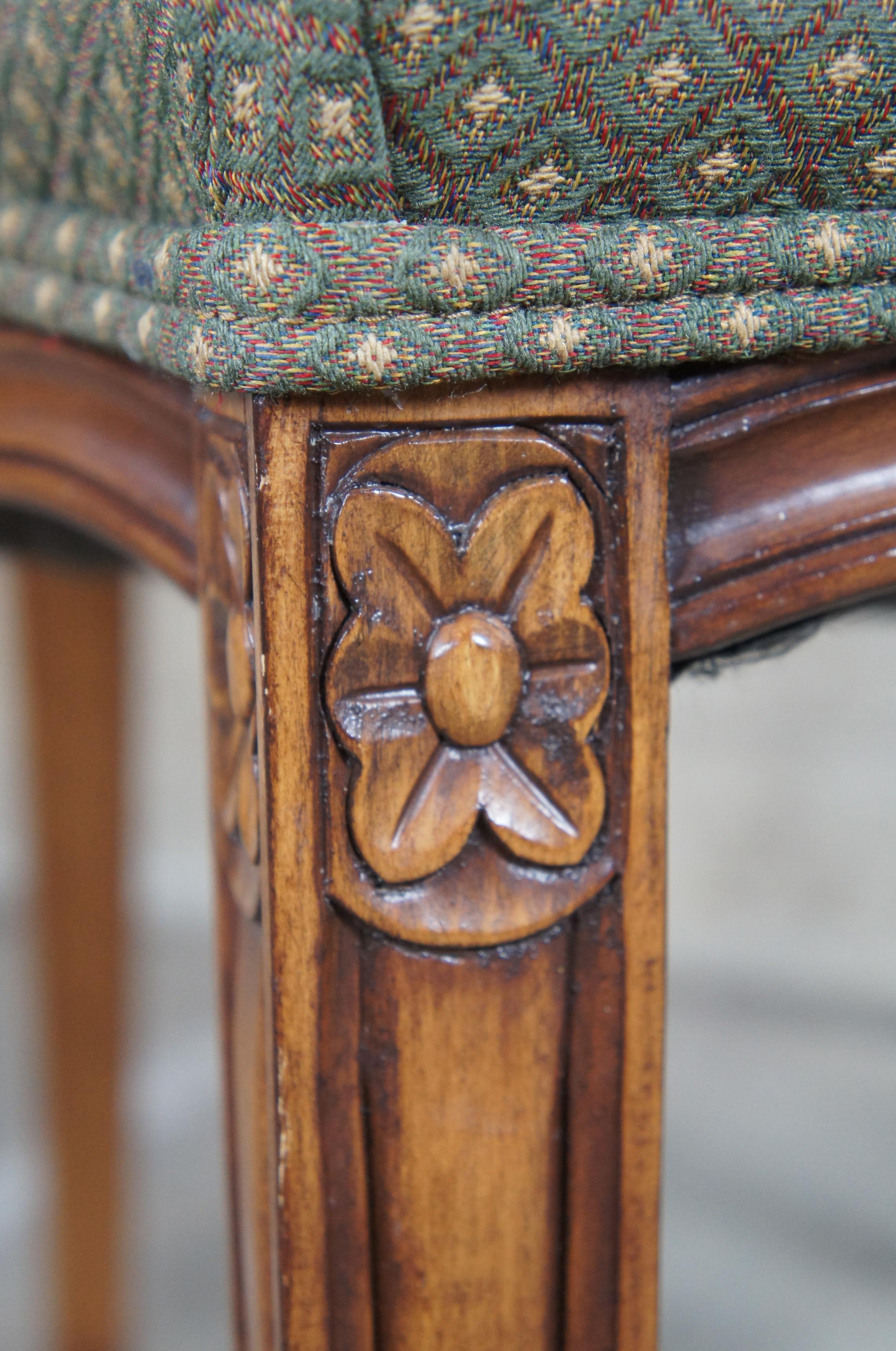4 Vintage English Hepplewhite Walnut Wheel Back Spider Dining Chairs Adams Style 1