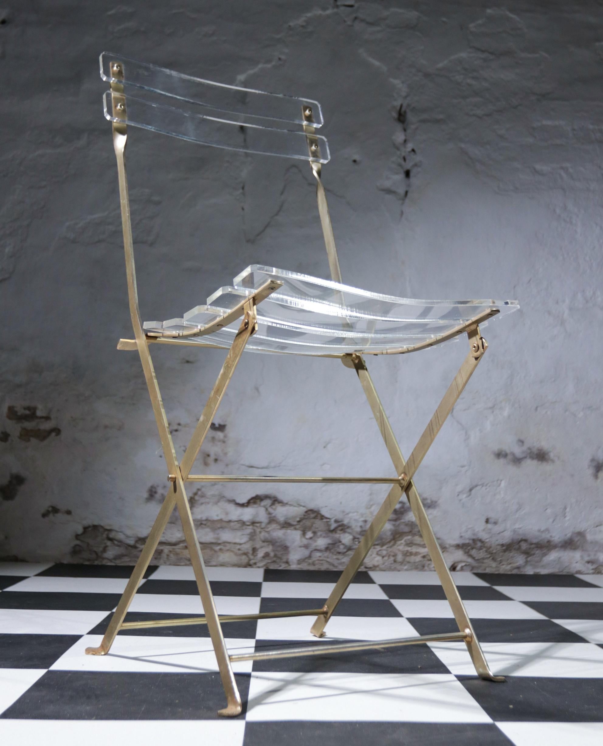 4 Vintage Folding Chairs Yonel Lebovici & Bernard Berthet for Marais, 70s 8