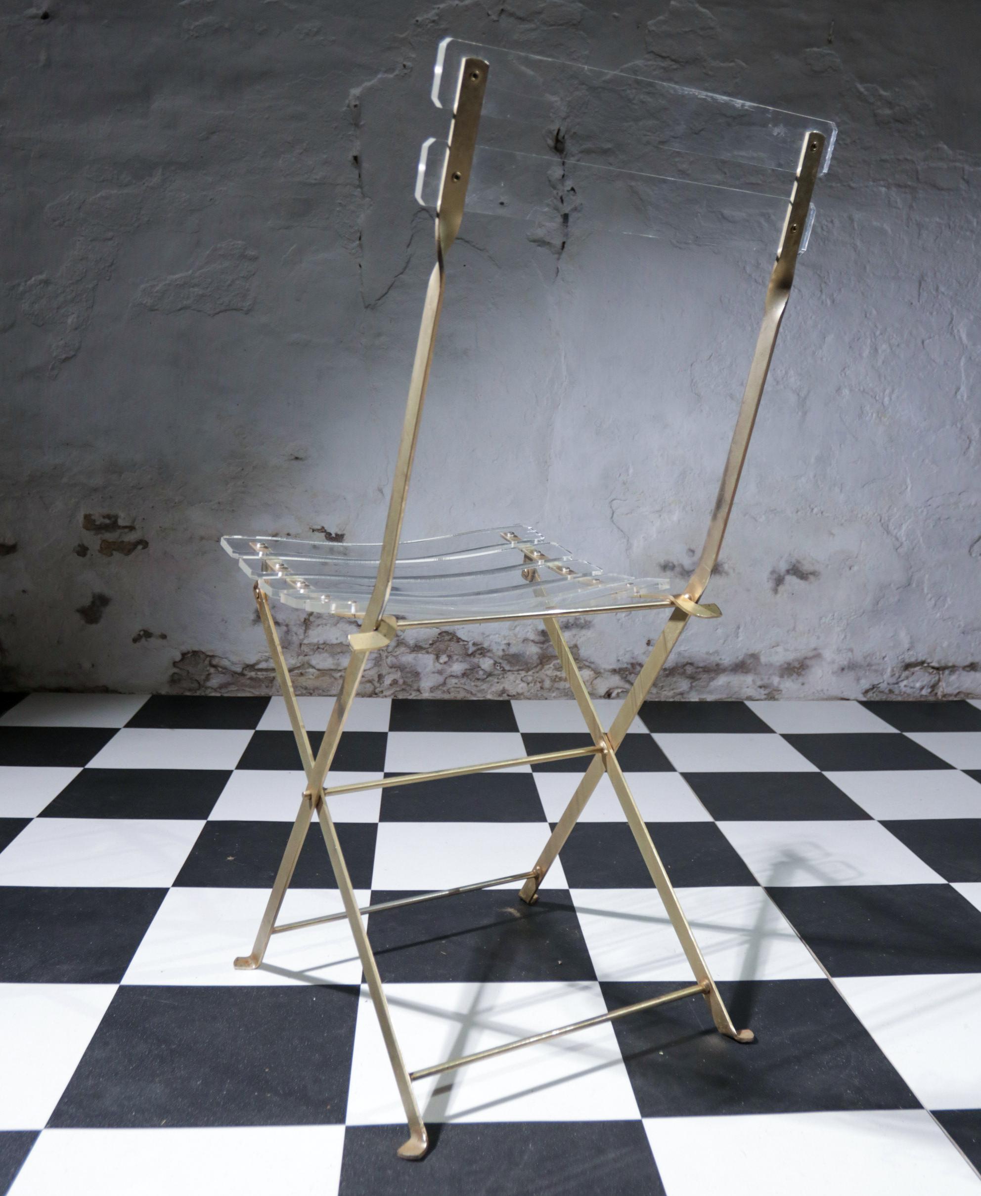 4 Vintage Folding Chairs Yonel Lebovici & Bernard Berthet for Marais, 70s 12