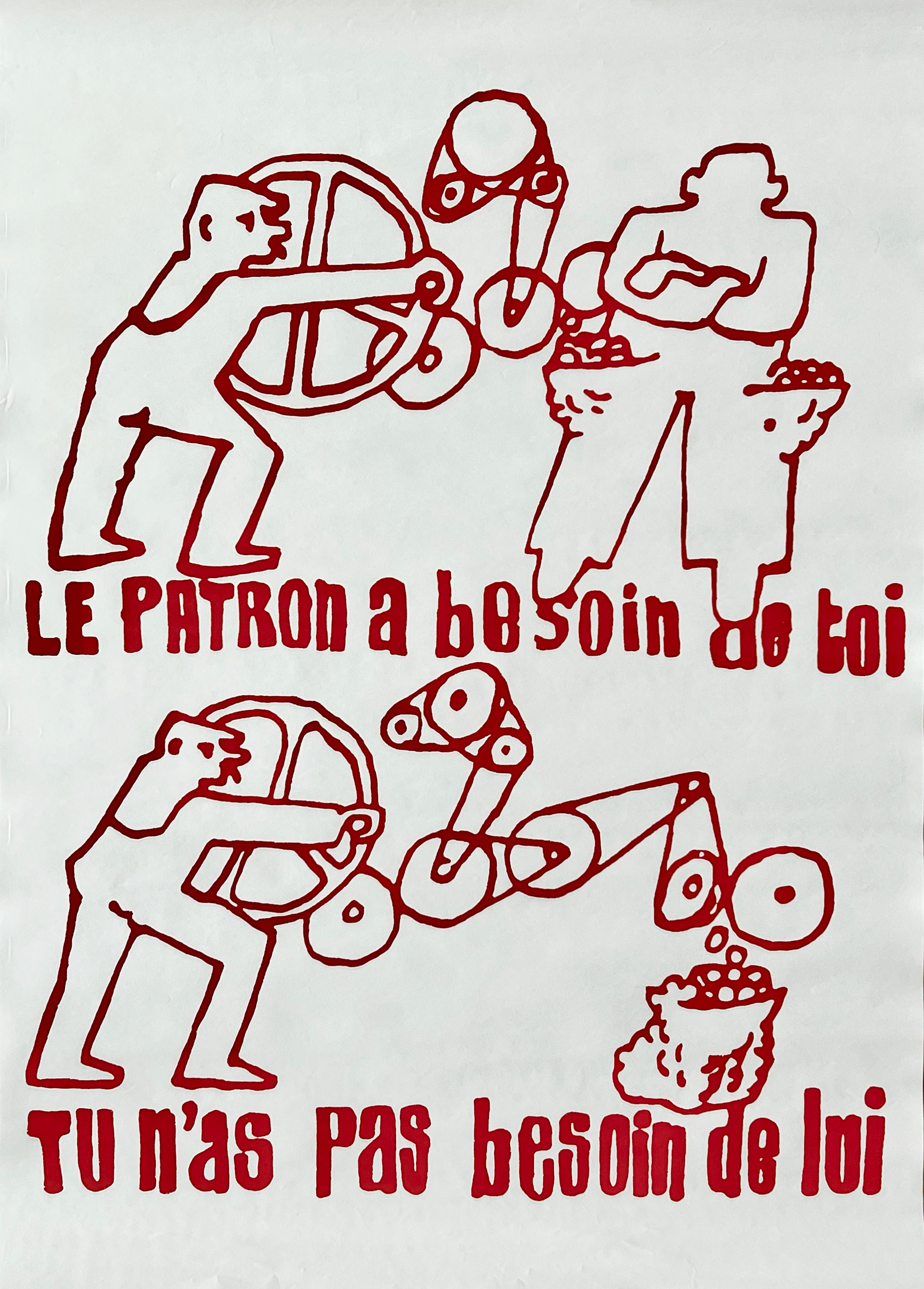 Ensemble de 4 affiches politiques françaises de la période Mai 1968.
- 