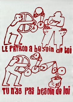 4 Vintage French Political Poster from Mai 1968