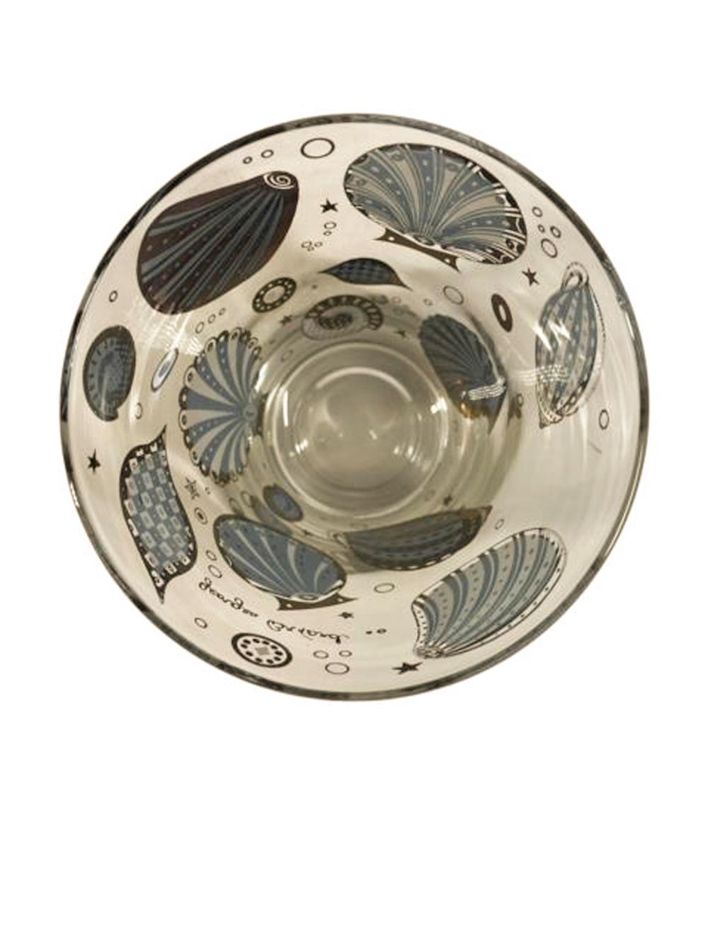4 verres Seascape de Georges Briard vintage à la mode ancienne Bon état - En vente à Chapel Hill, NC