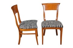 4 Vintage ISA International Biedermeier Style Modern Cherry Dining Side Chairs