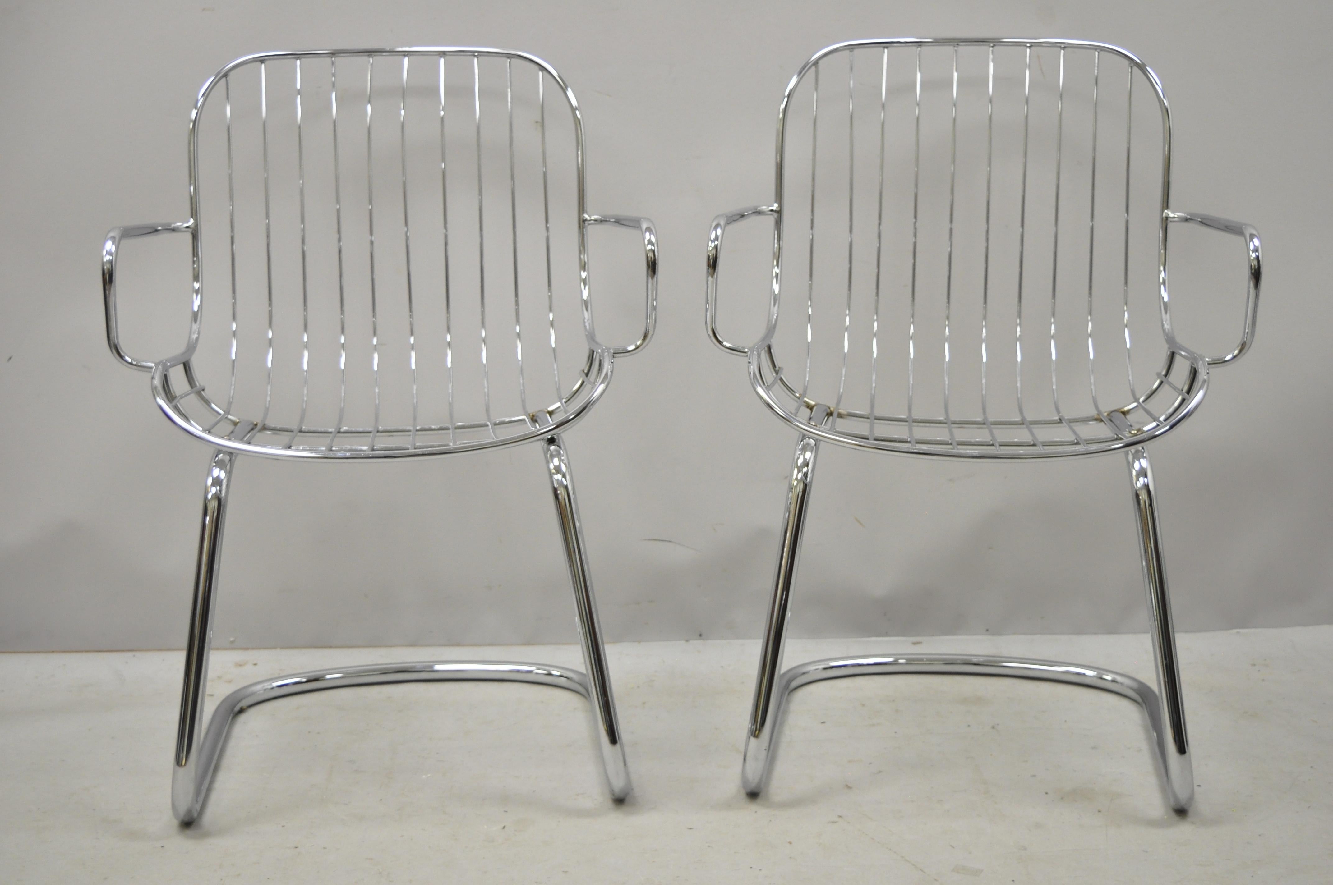 chrome mid century chair