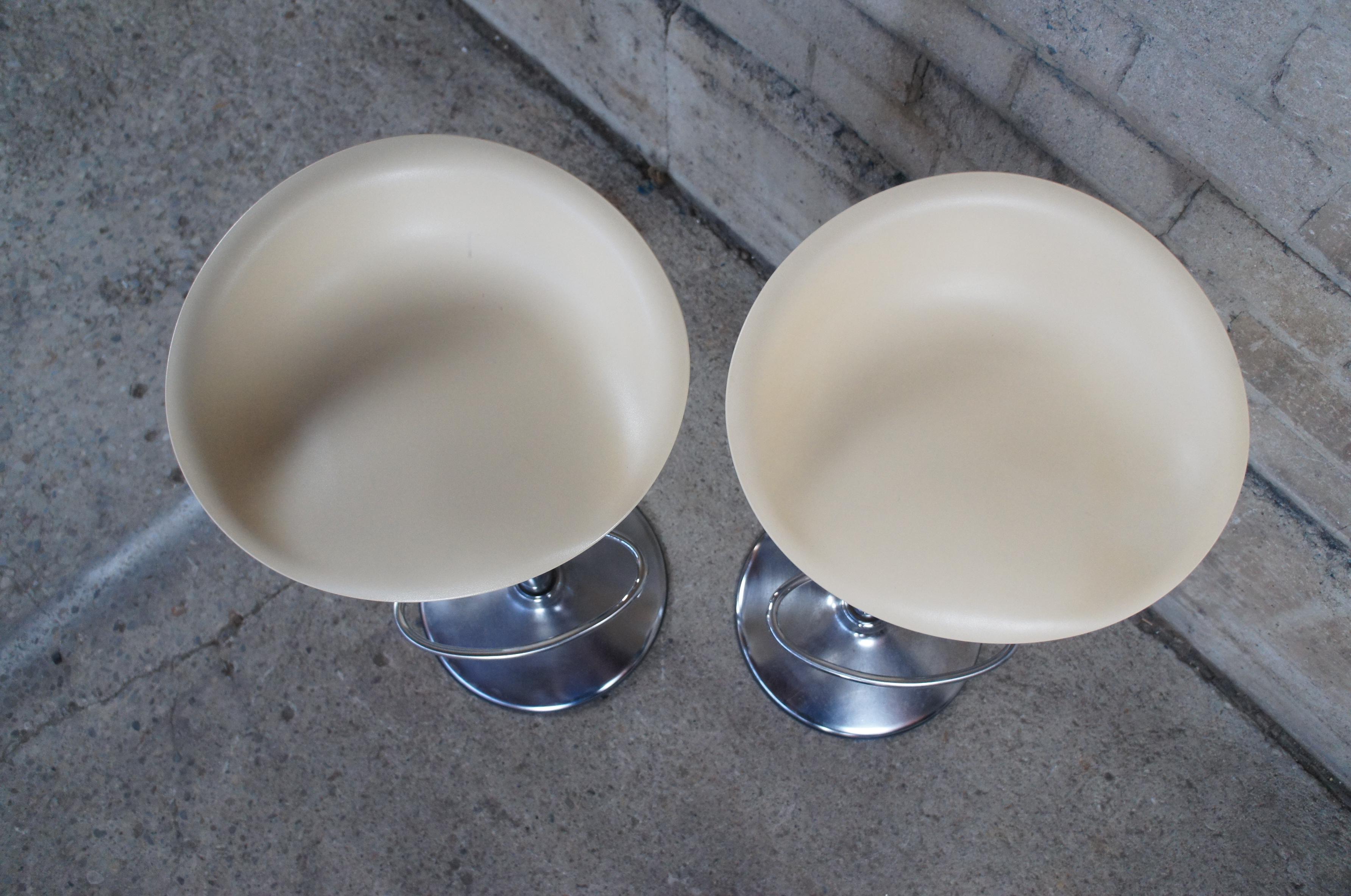 4 Vintage Magis Bombo Atomic Bar Kitchen Swivel Piston Stools Stefano Giovannoni In Good Condition In Dayton, OH