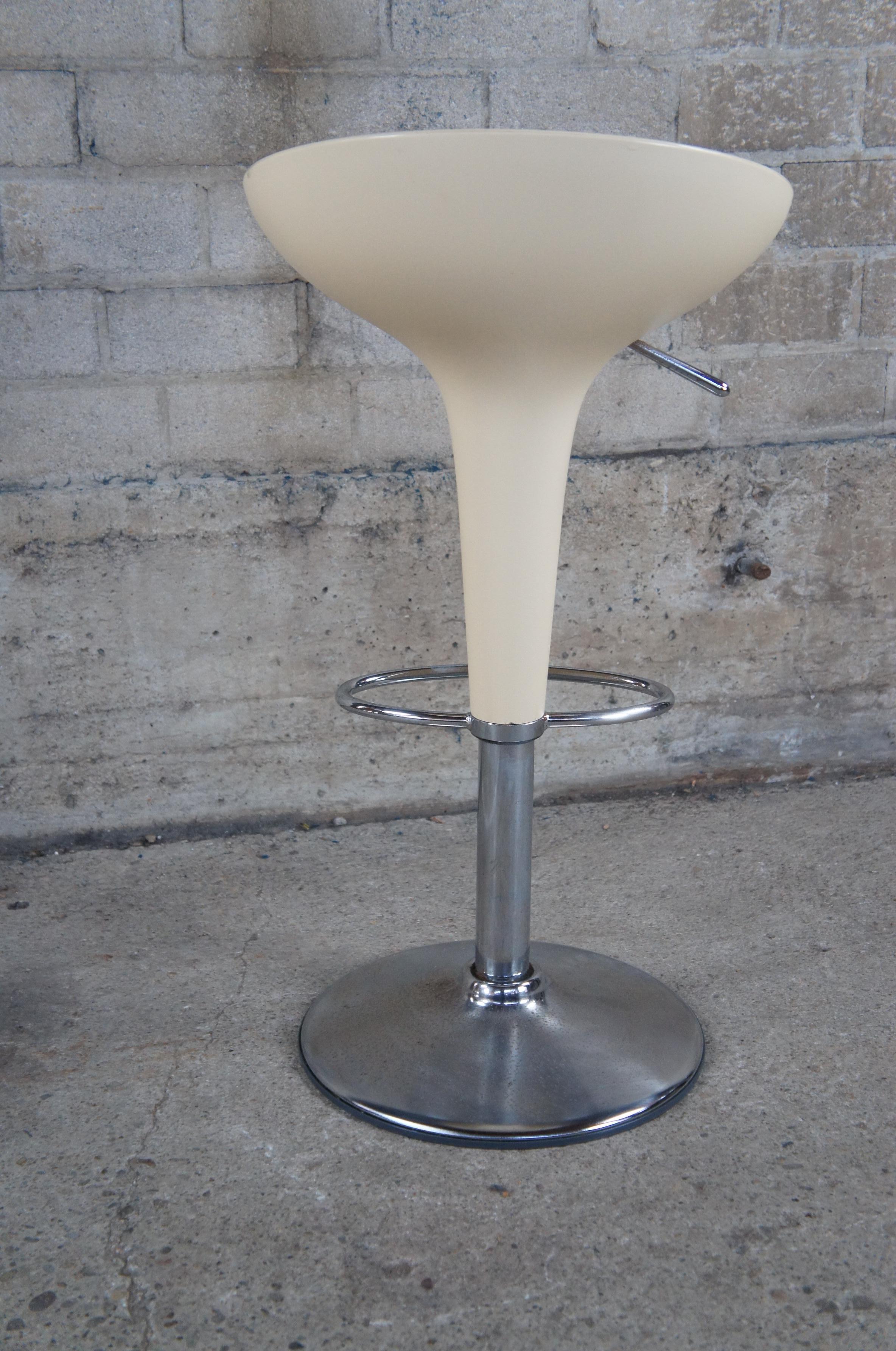 Steel 4 Vintage Magis Bombo Atomic Bar Kitchen Swivel Piston Stools Stefano Giovannoni