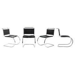 4 Vintage MR10 Chairs Mies van der Rohe for Knoll, 1970s