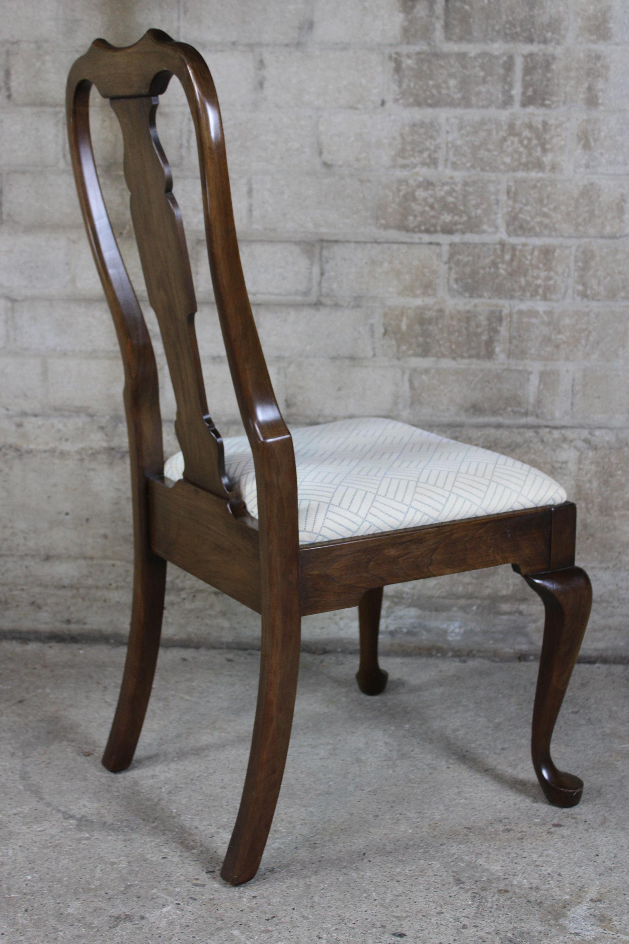 Upholstery 4 Vintage Pennsylvania House Traditional Queen Anne Cherry Dining Chairs 11-3109