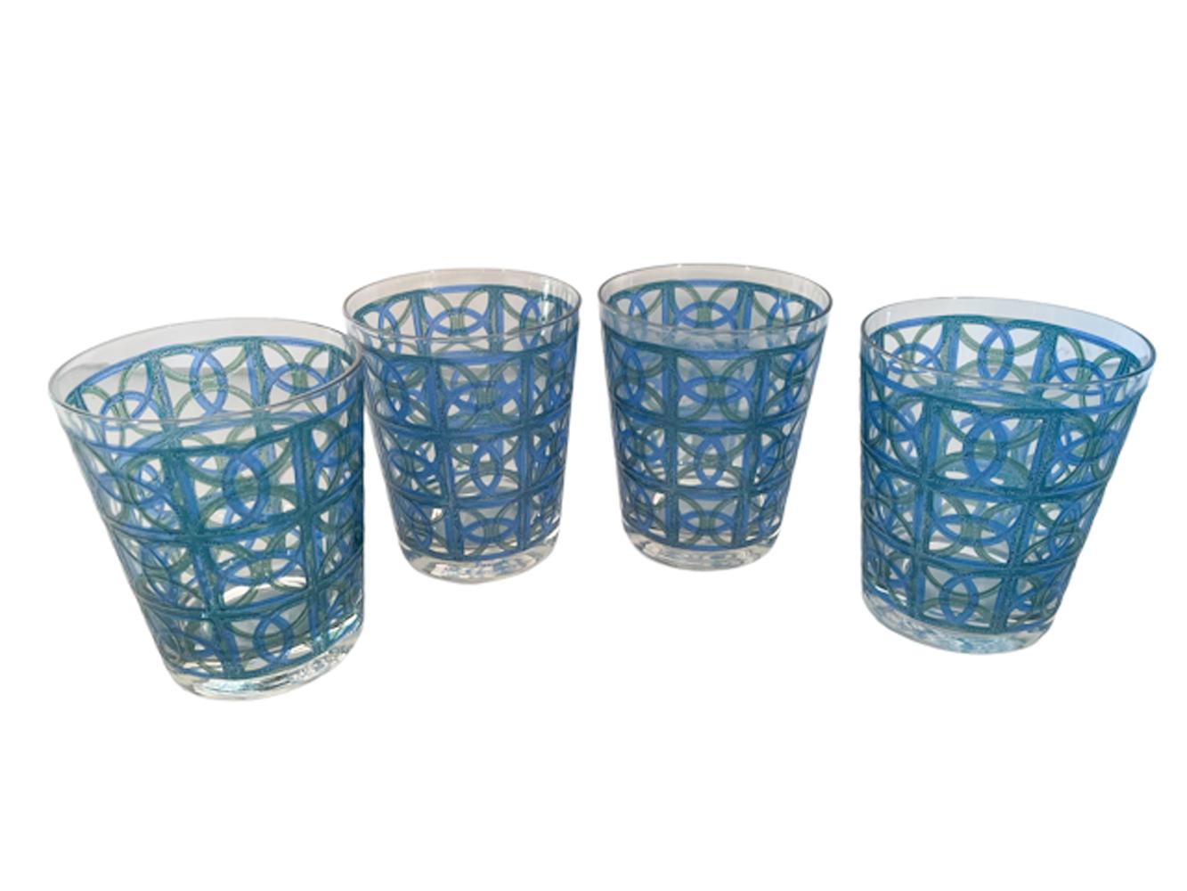 4 Vintage Washington Glass Co. Double Old Fashioned Glasses by Irene Pasinski For Sale 1