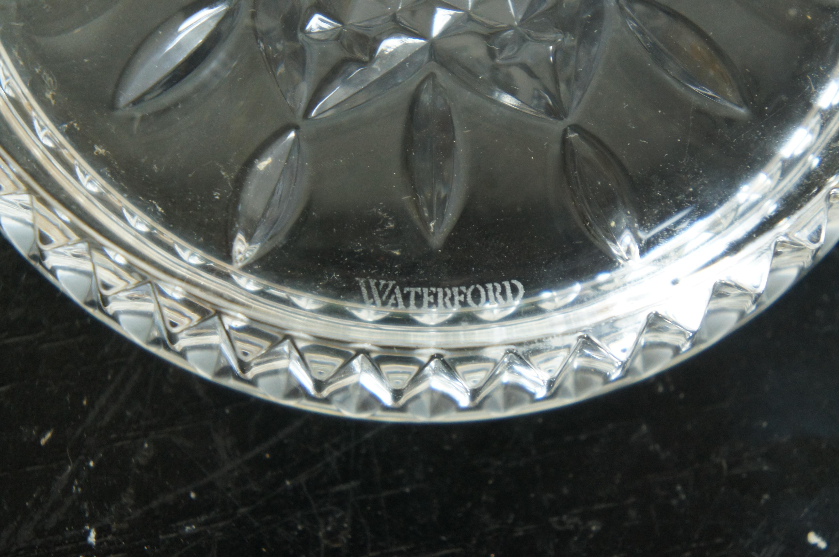 4 Vintage Waterford Crystal Lismore Star Cut Wine Bottle Coasters 156499 5