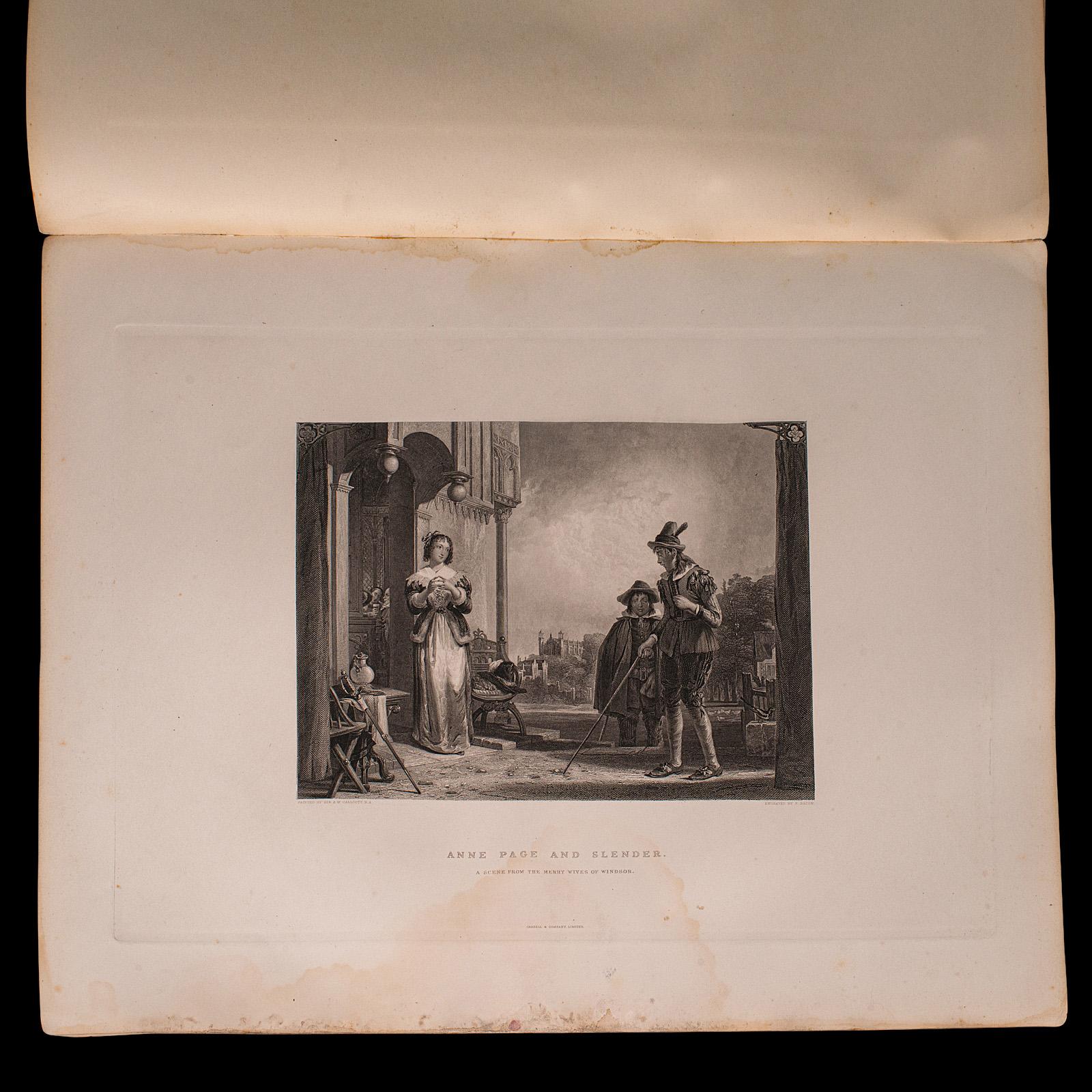 4 Vols Antique Folio, Imperial Gallery of British Art, Engravings, Victorian For Sale 3
