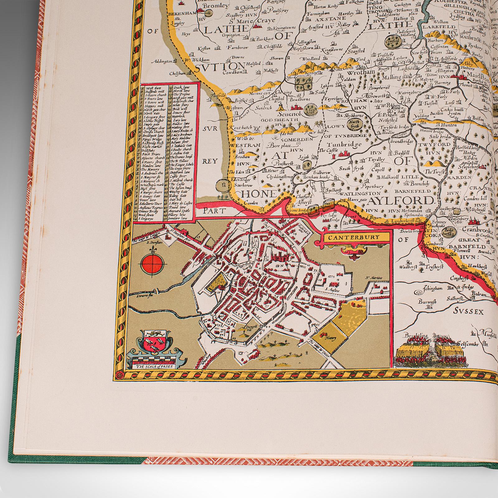 4 Vols Vintage Mapas Ingleses, John Speed, Cartografía Folio, Reproducción, C.1953 en venta 2