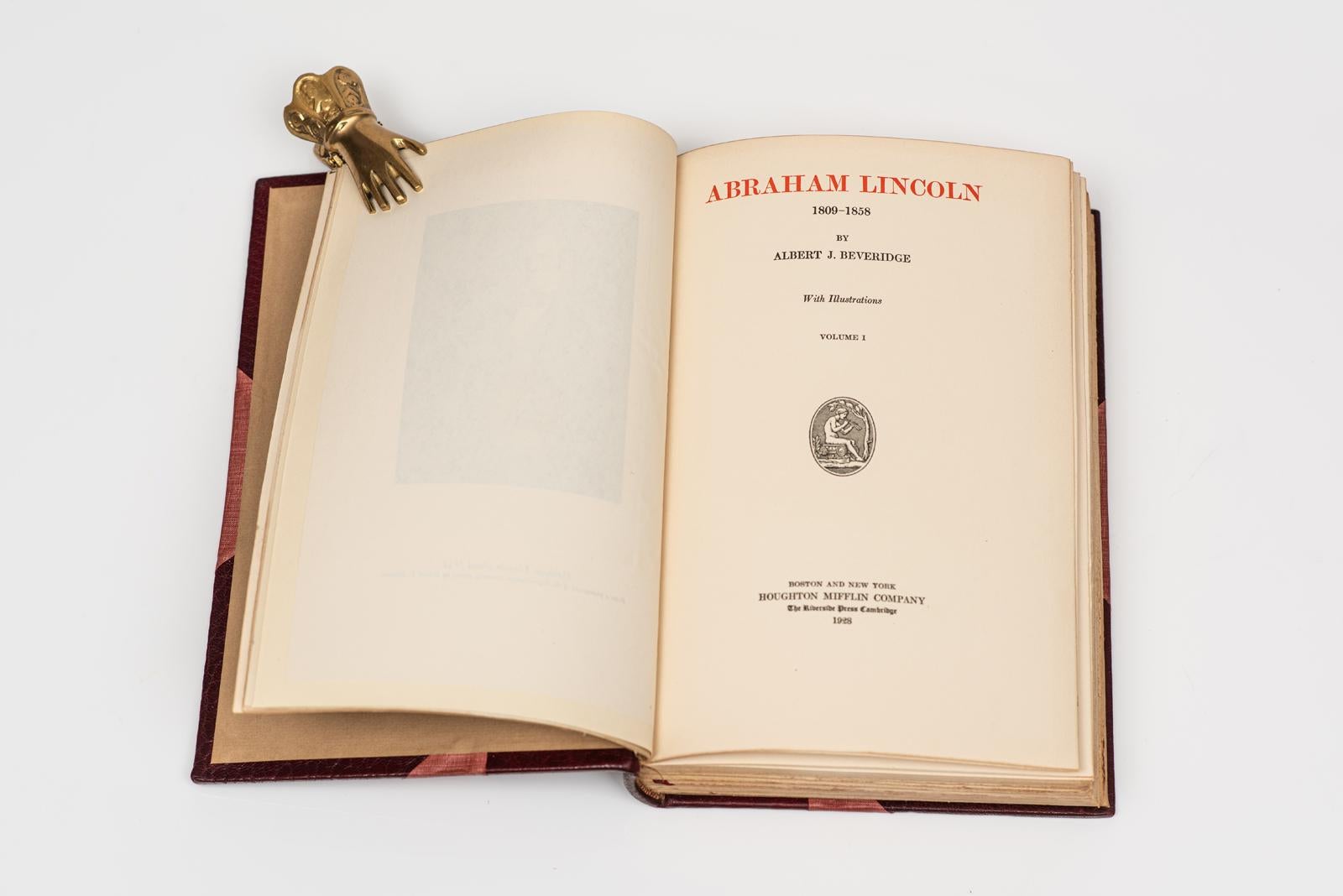 Leather 4 Volumes. Albert Beveridge, Abraham Lincoln (1809 - 1858)