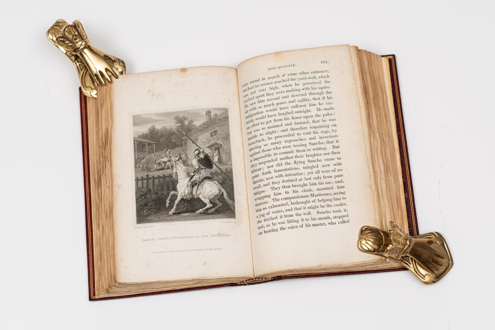 XIXe siècle 4 Volumes. Cervantes, Don Quichotte. en vente