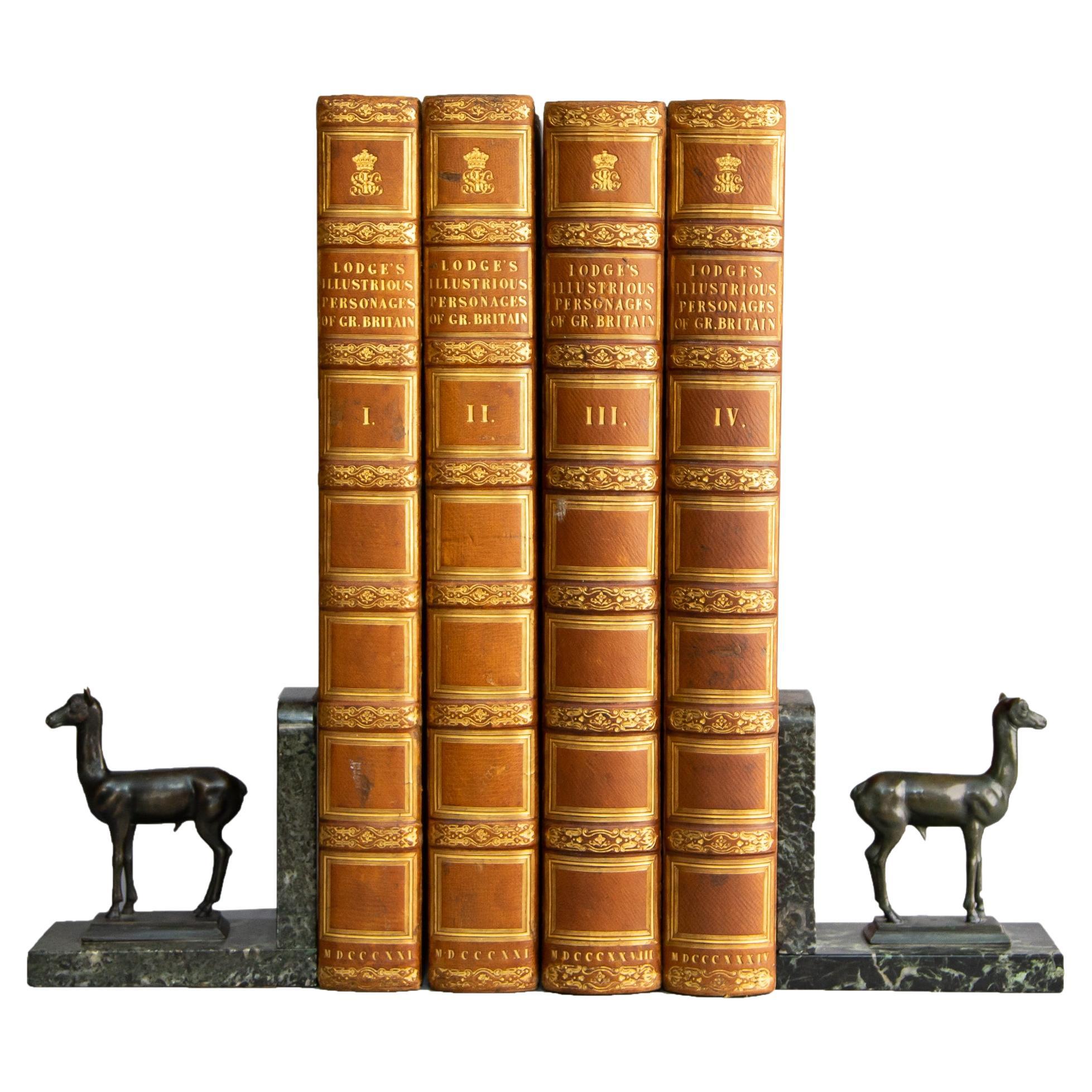 4 Volumes. Edmund Lodge, Portraits of Illustrious Personages of Great Britain.  For Sale