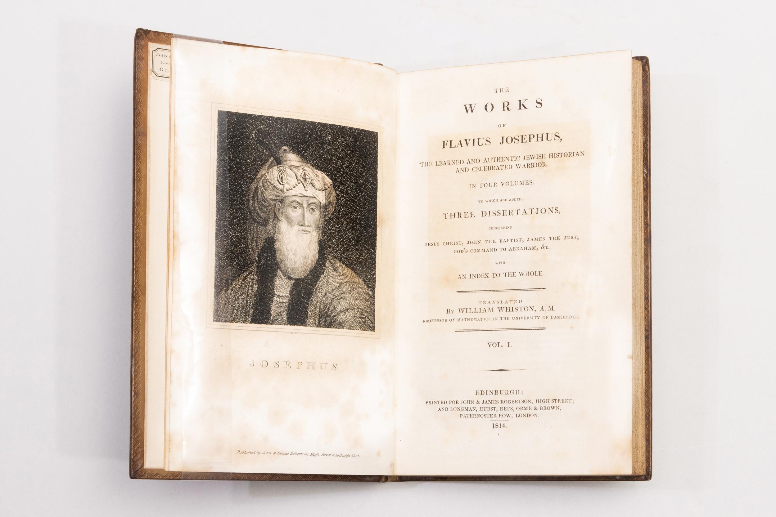19th Century 4 Volumes, Flavuis Josephus, the Works of Flavius Josephus