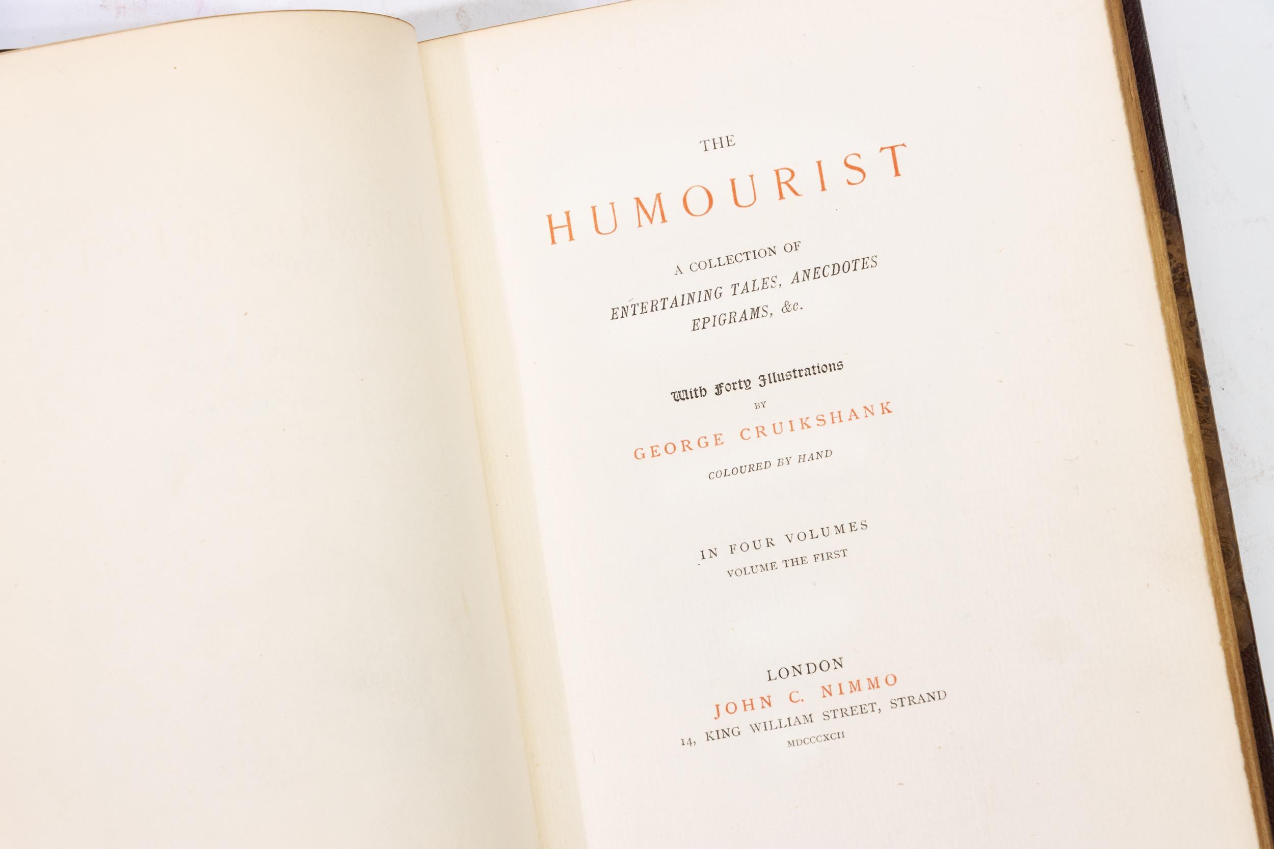 4 Volumes, George Cruikshank, The Humourist In Good Condition In New York, NY