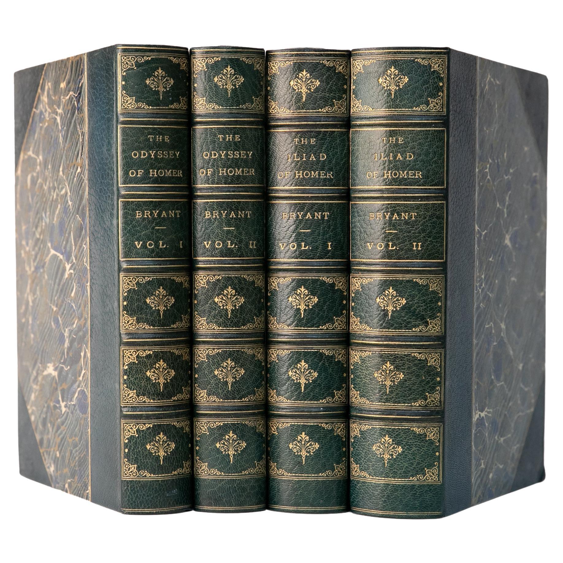 4 Volumes. Homer, The Iliad and The Odyssey.