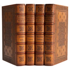 Antique 4 Volumes, John Milton, the Poetical Works