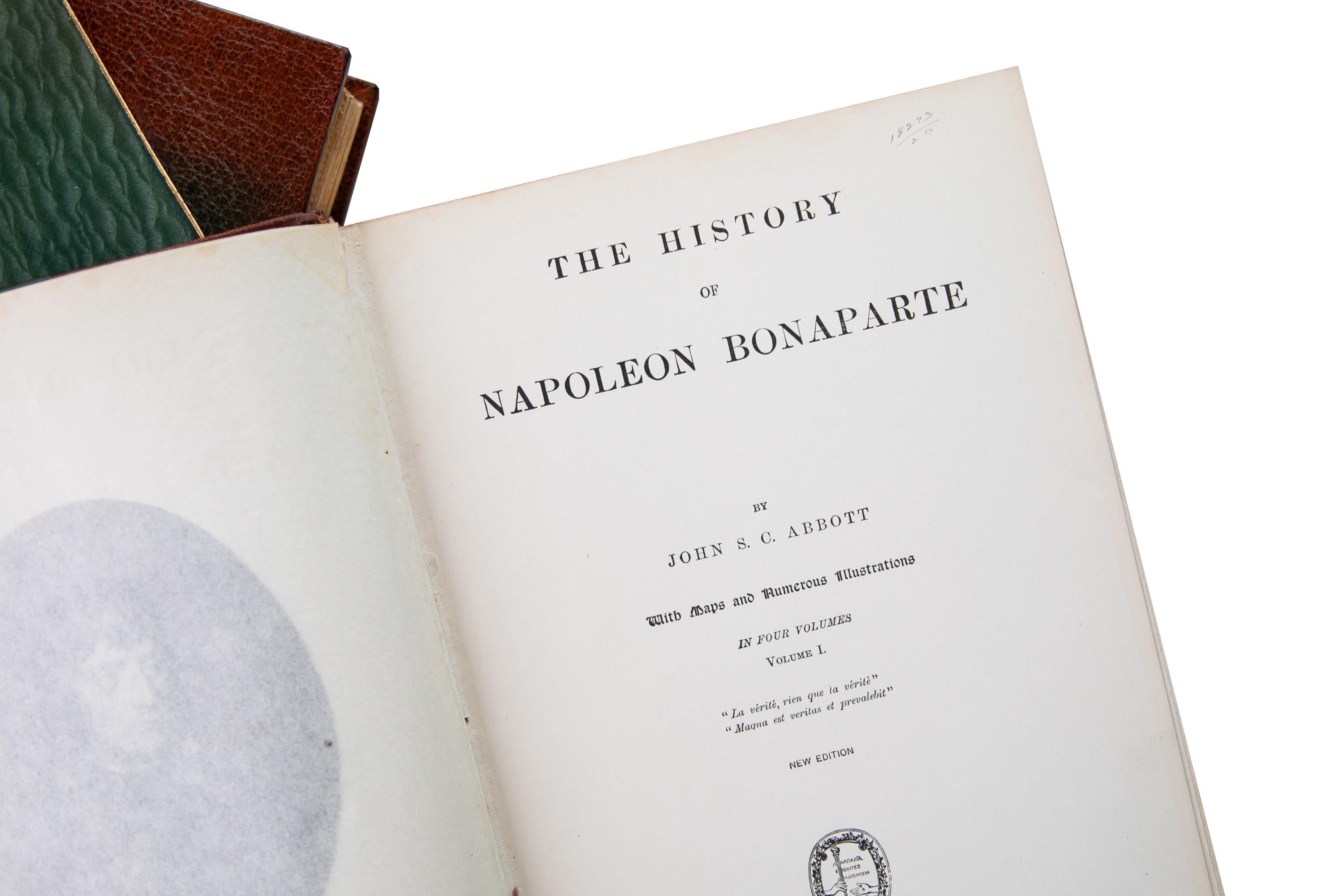 19th Century 4 Volumes. John S.C. Abbott, the History of Napoleon Bonaparte.