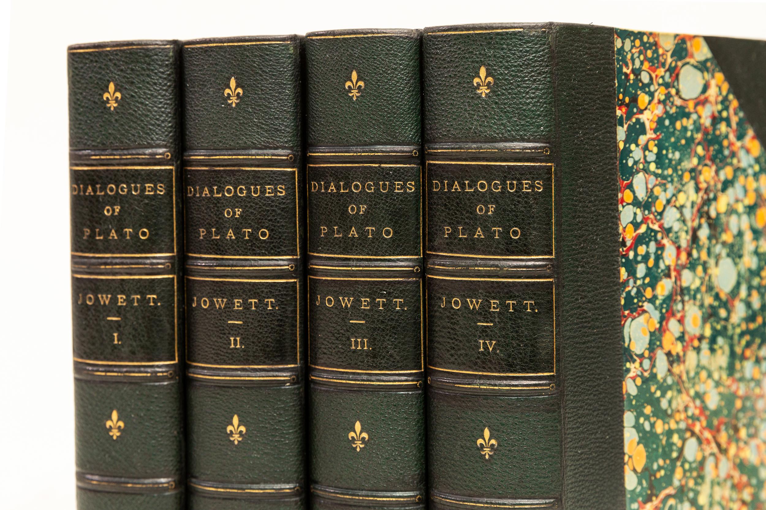 4 Volumes, Jowett, The Dialogues of Plato In Good Condition In New York, NY