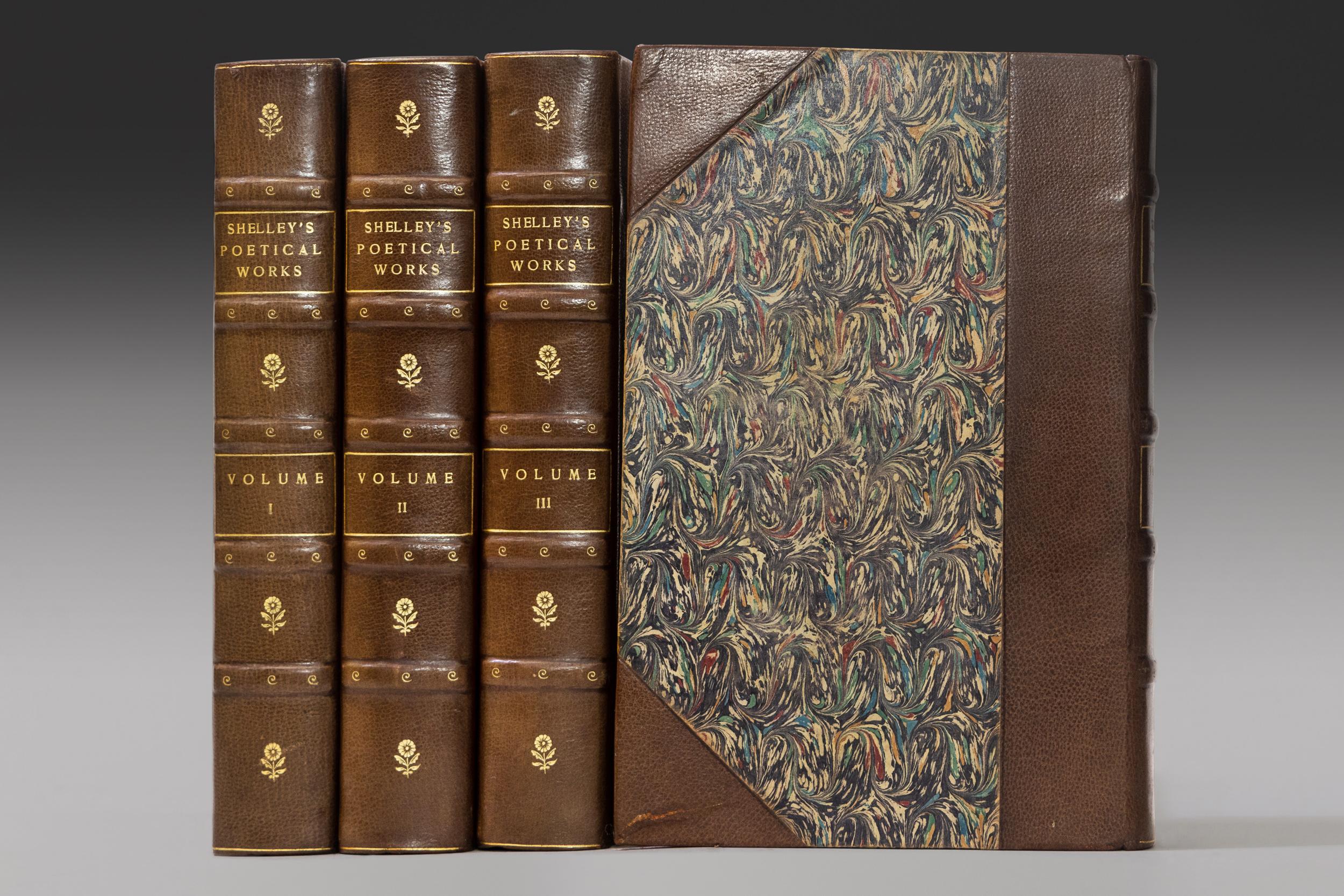 English 4 Volumes, Percy Bysshe Shelley, the Complete Poetical Works of Percy Shelley